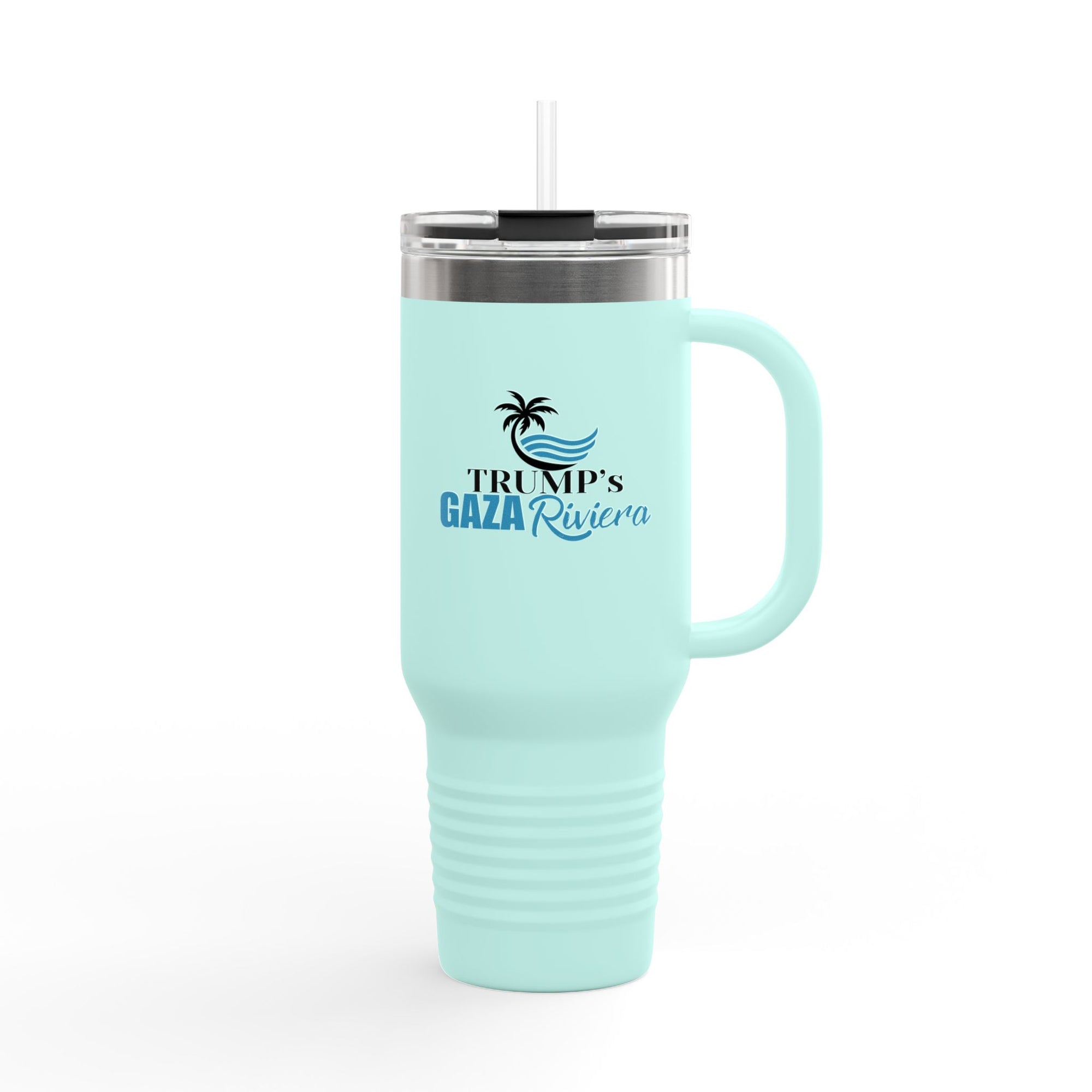 40oz Trump's Gaza Riviera Tumbler with Straw