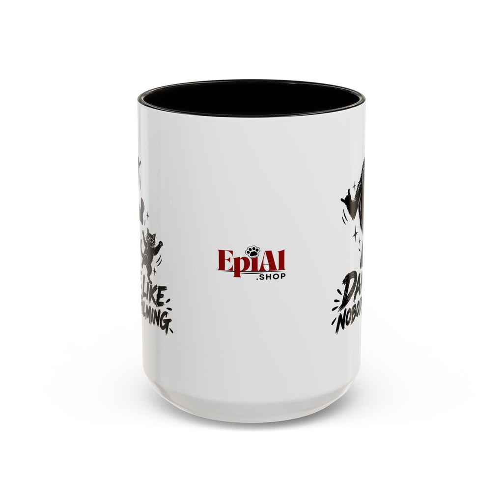 Dance Like Nobody's Filming | Funny Bigfoot & Cat Coffee Mug (11oz/15oz)