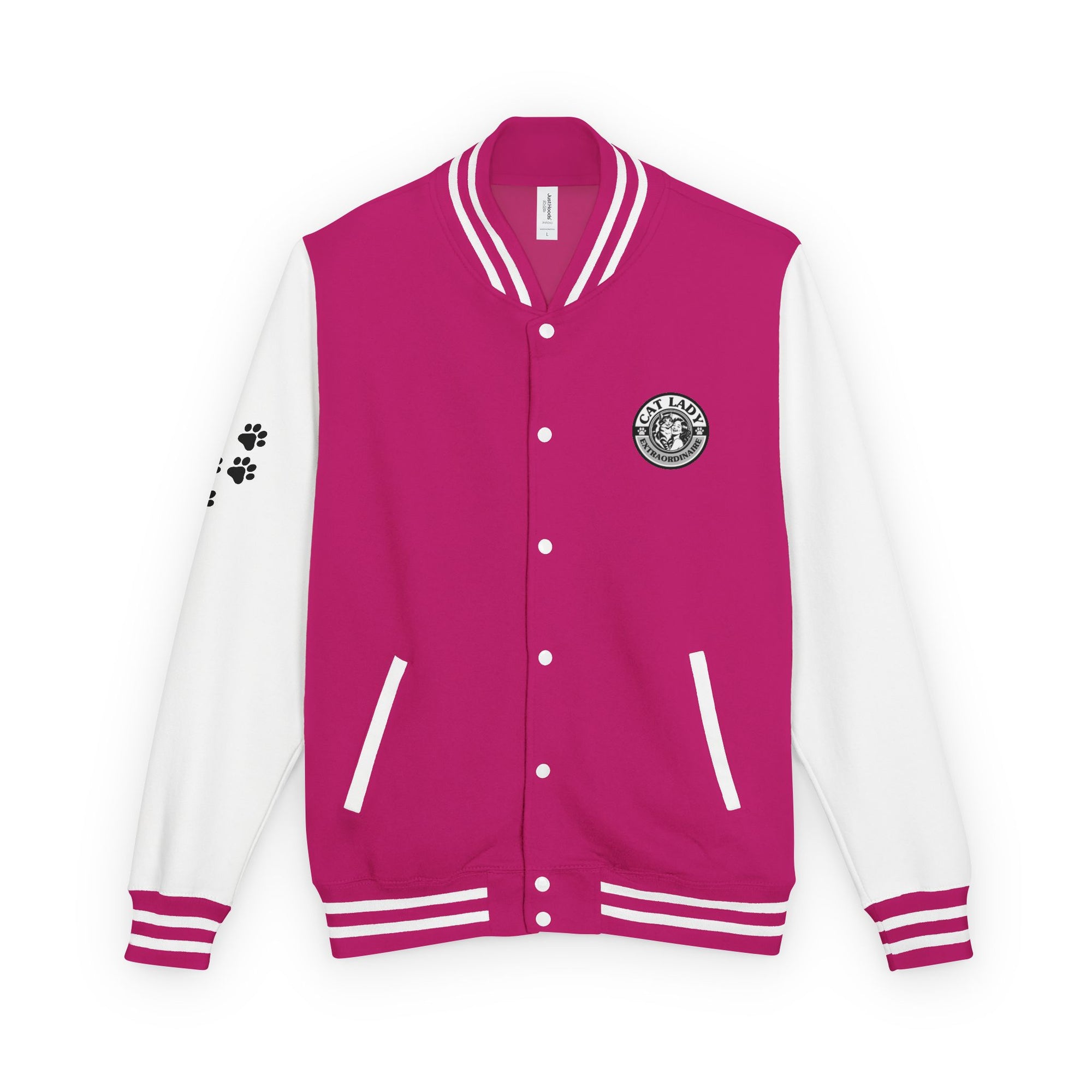 Cat Lady Extraordinaire Colorful Letterman Jacket