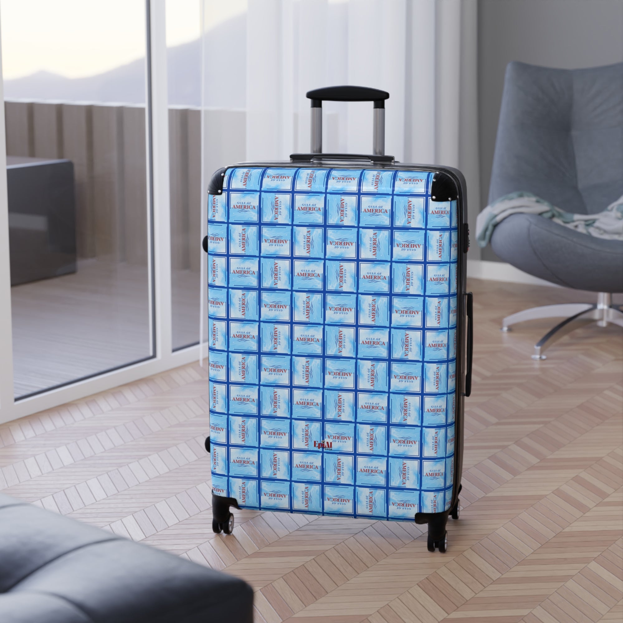 American Gulf Patterned Suitcase