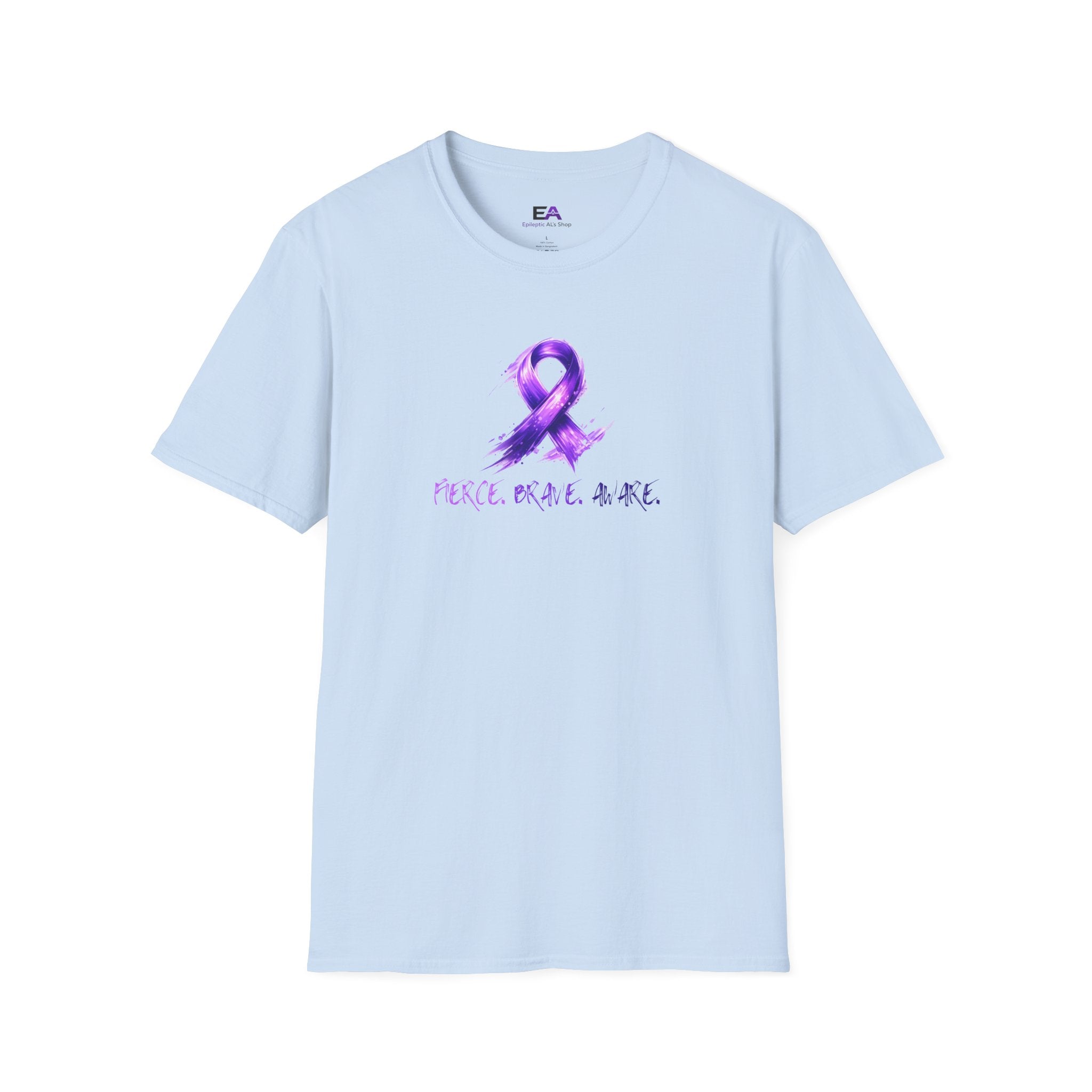 Fierce. Brave. Aware. Purple Ribbon Epilepsy Awareness T-Shirt