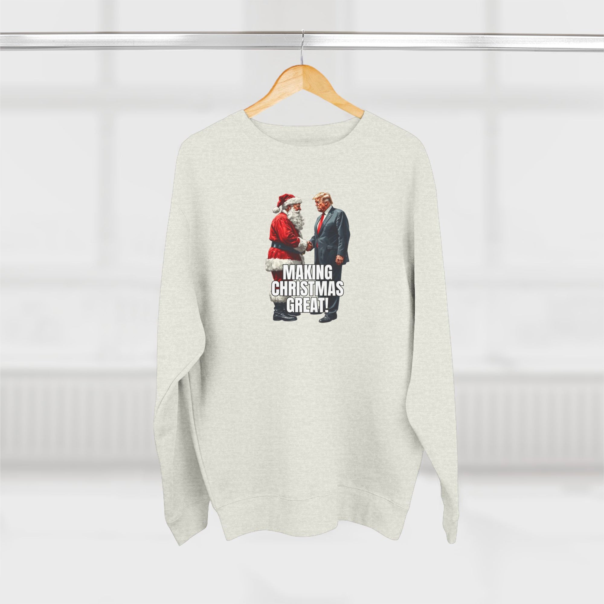 Funny Make Christmas Great Unisex Crewneck Sweatshirt