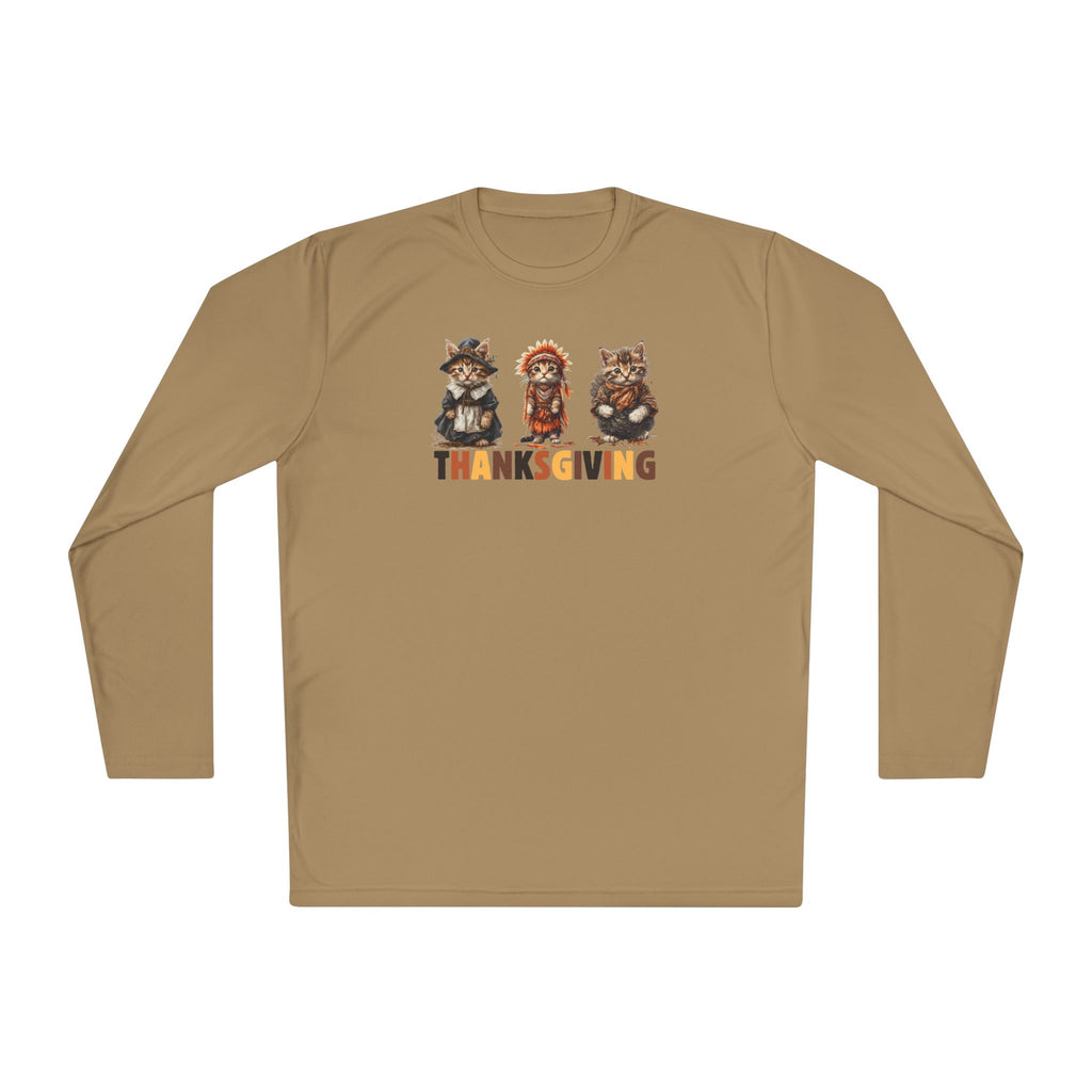 Thanksgiving Cat Themed Unisex Long Sleeve Tee