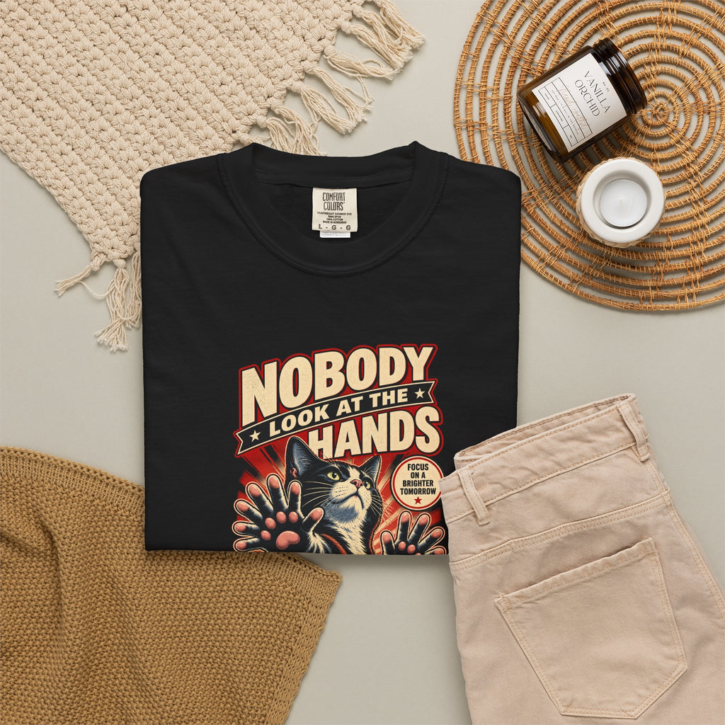 Nobody Look at the Hands AI Slop Comfort Colors T-Shirt