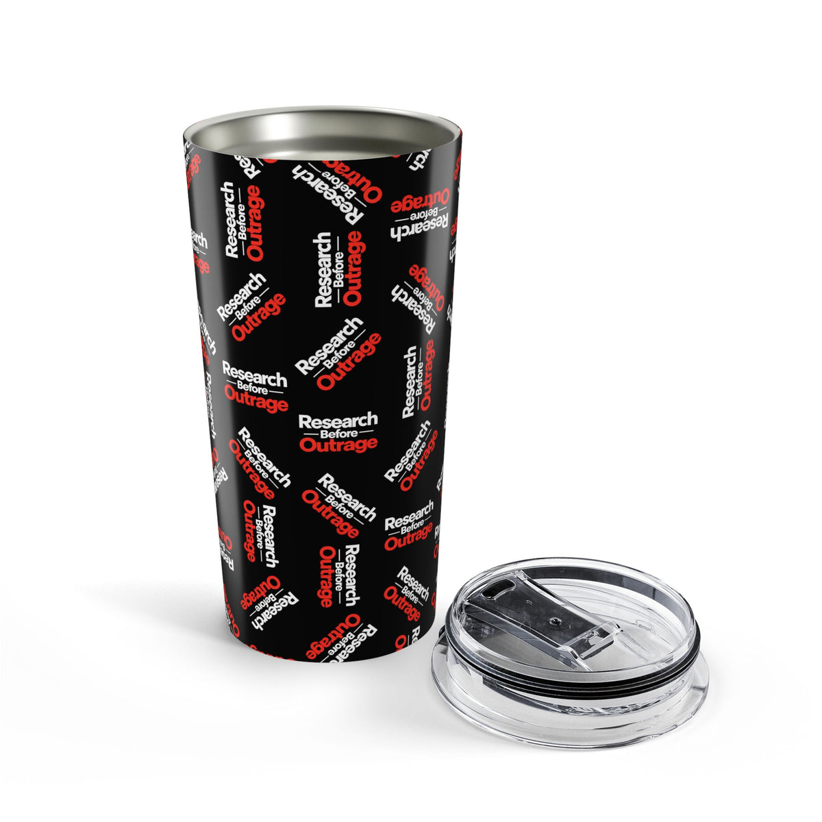 Research Before Outrage 20 oz Tumbler | Social Media & True Crime