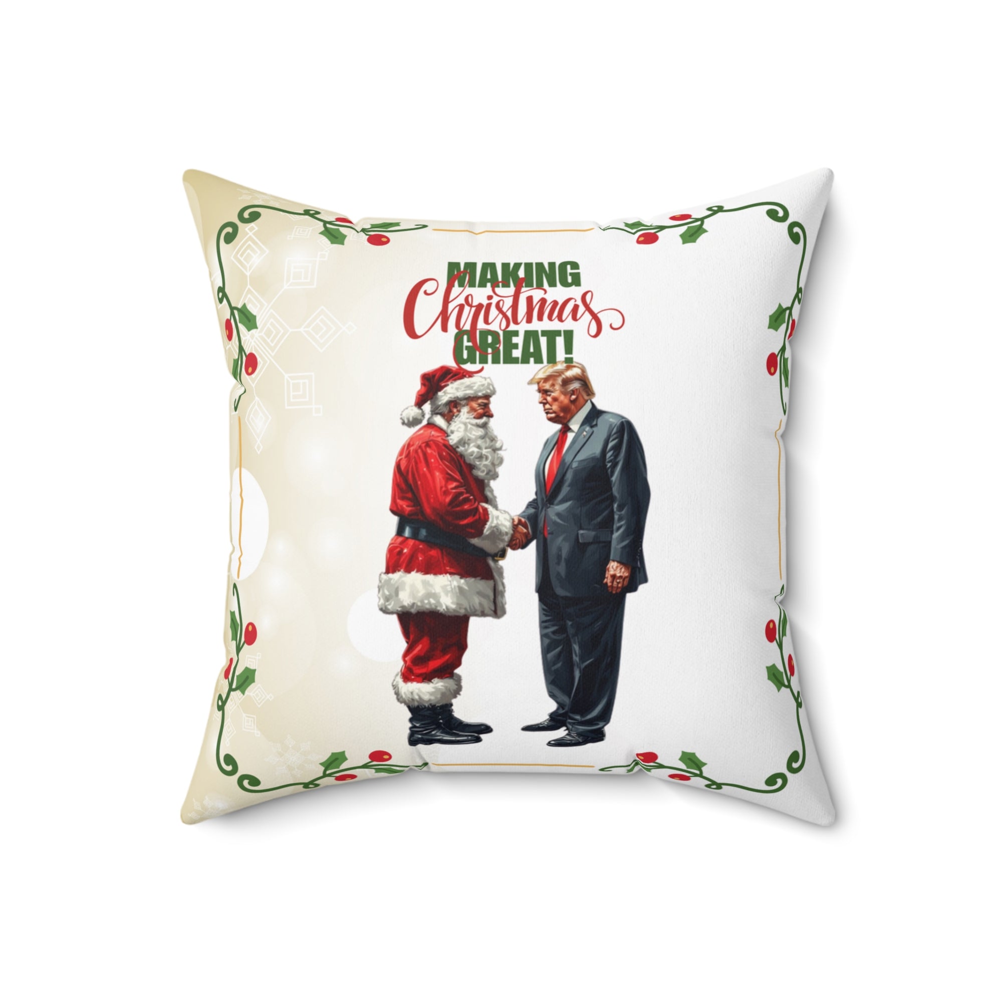 Making Christmas Great Decorative Pillow, Home Decor