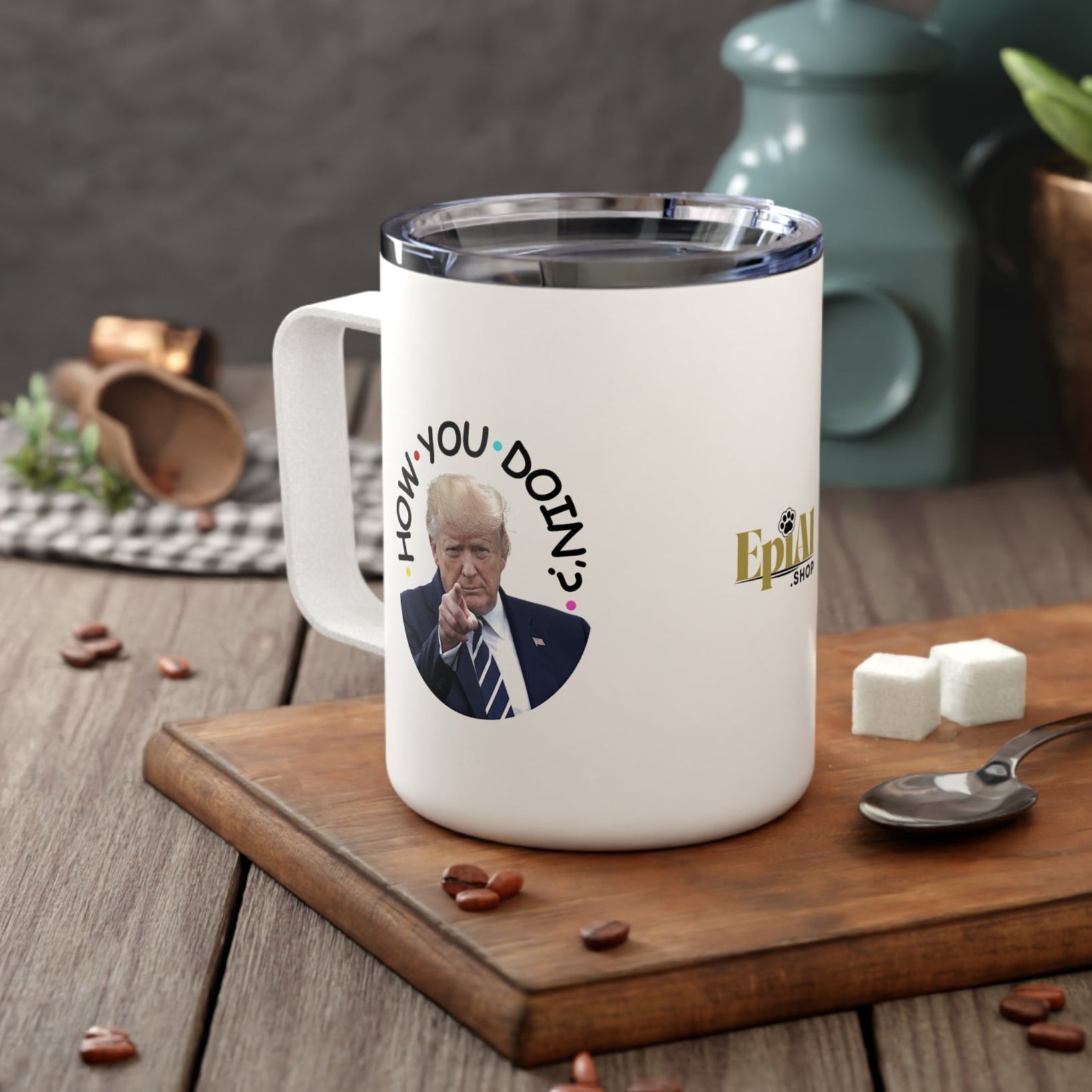 Chic "How You Doin'" Insulated Coffee Mug