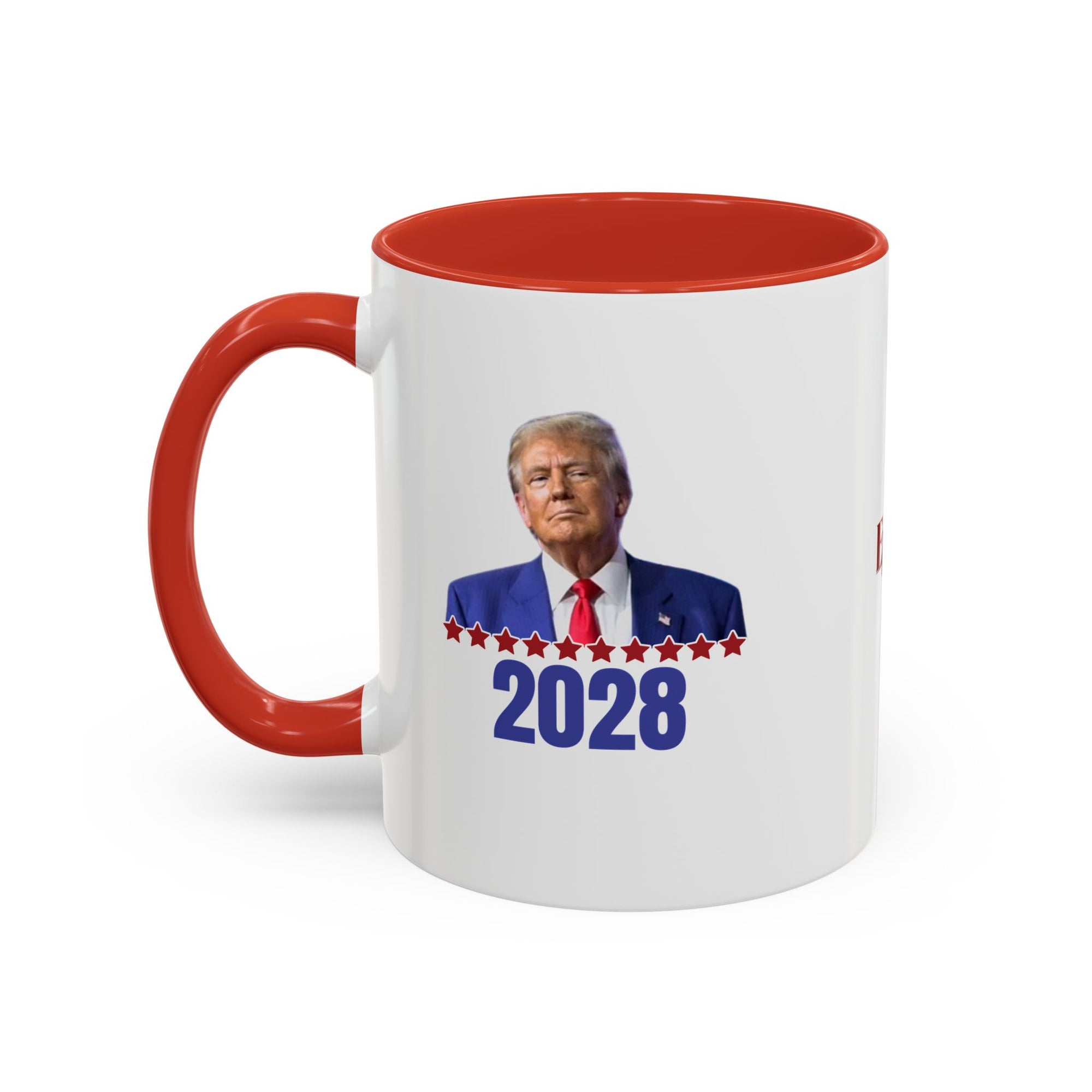 Trump 2028 Accent Coffee Mug - Ceramic Mug for Political Enthusiasts