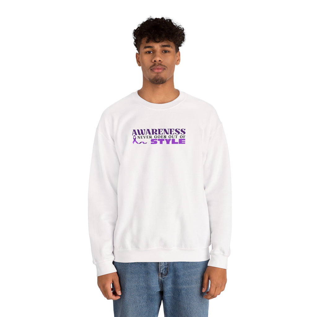 “Awareness Never Goes Out of Style” Embroidered Sweatshirt