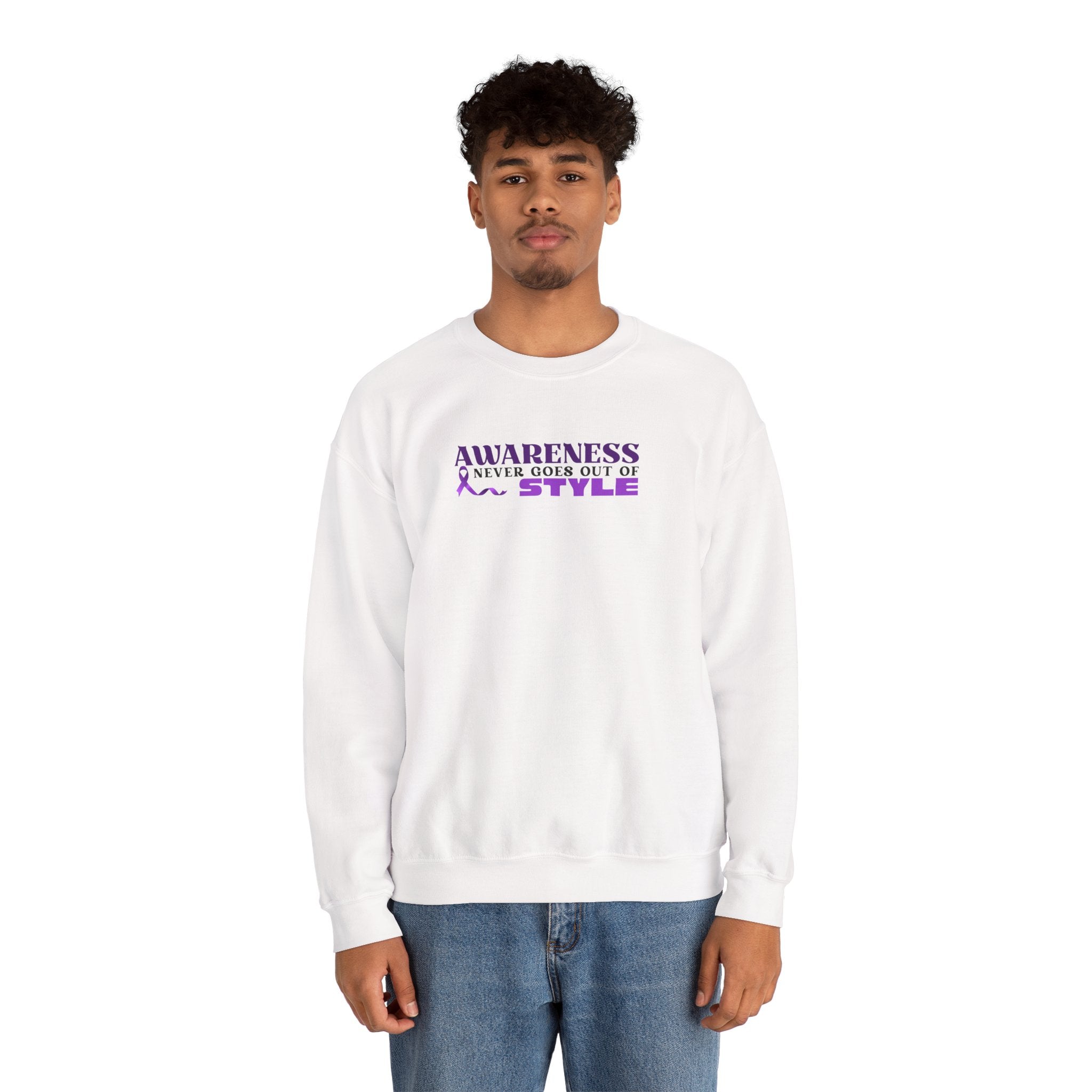 “Awareness Never Goes Out of Style” Embroidered Sweatshirt