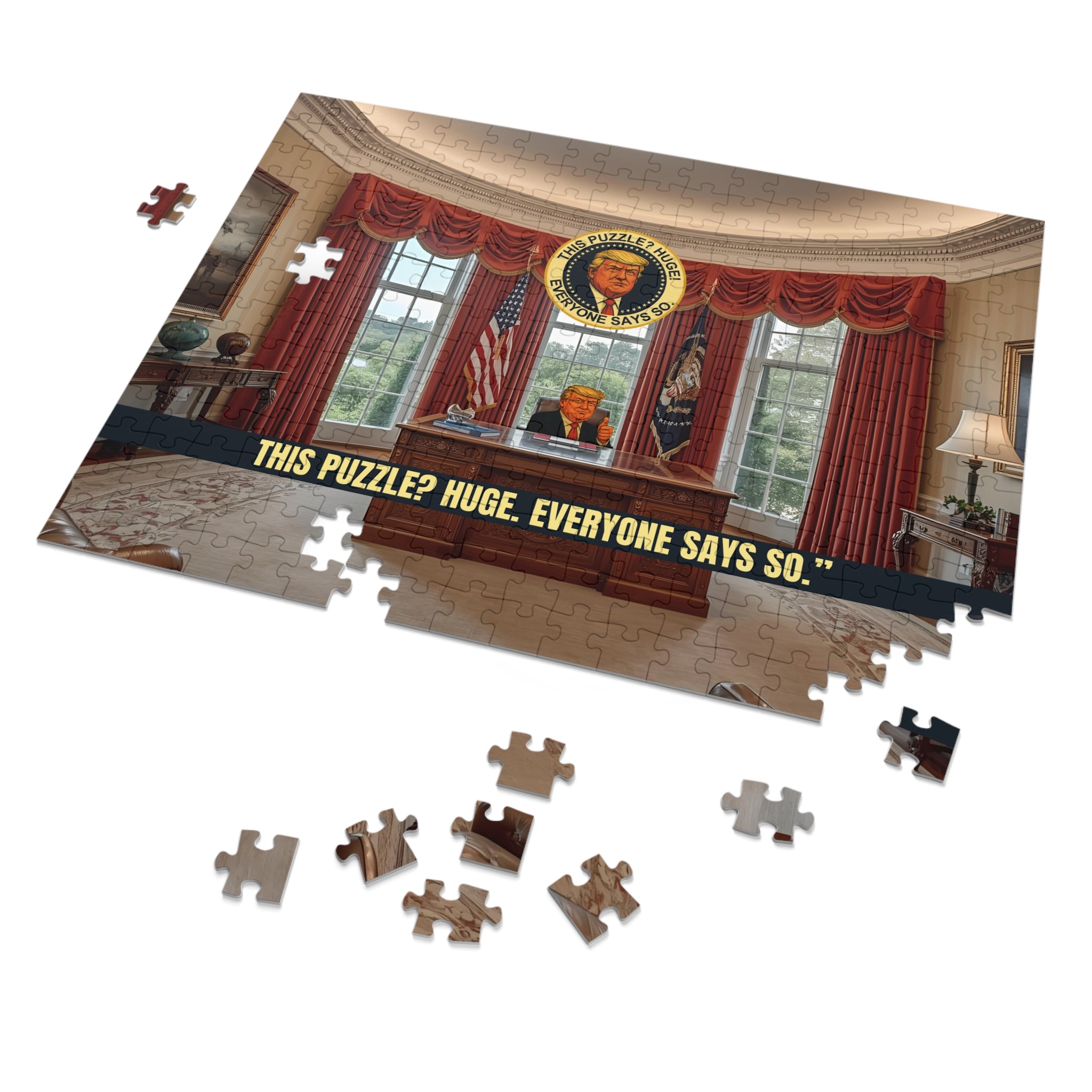 “This Puzzle? Huge. Everyone Says So.” Political Parody Jigsaw Puzzle