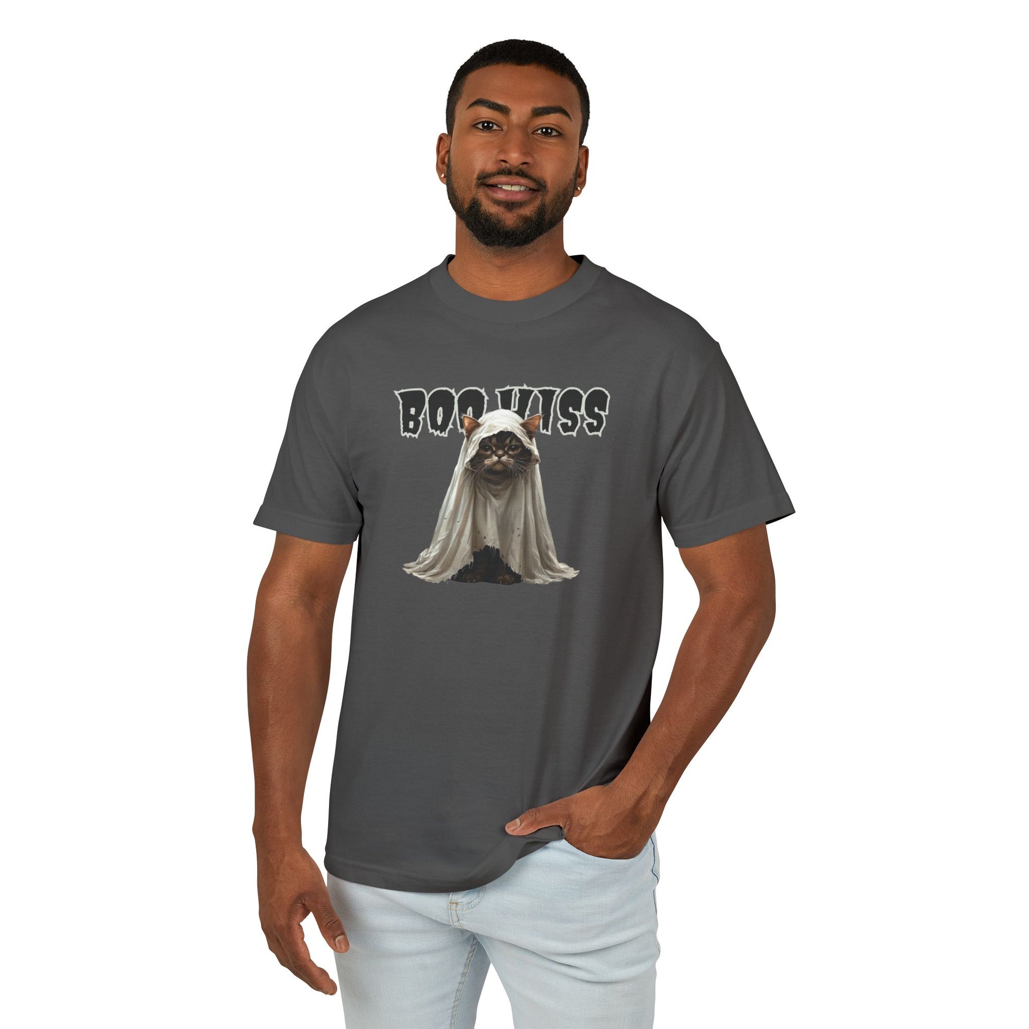 Boo Hiss Ghost Kitty Unisex Tee, Halloween Shirt