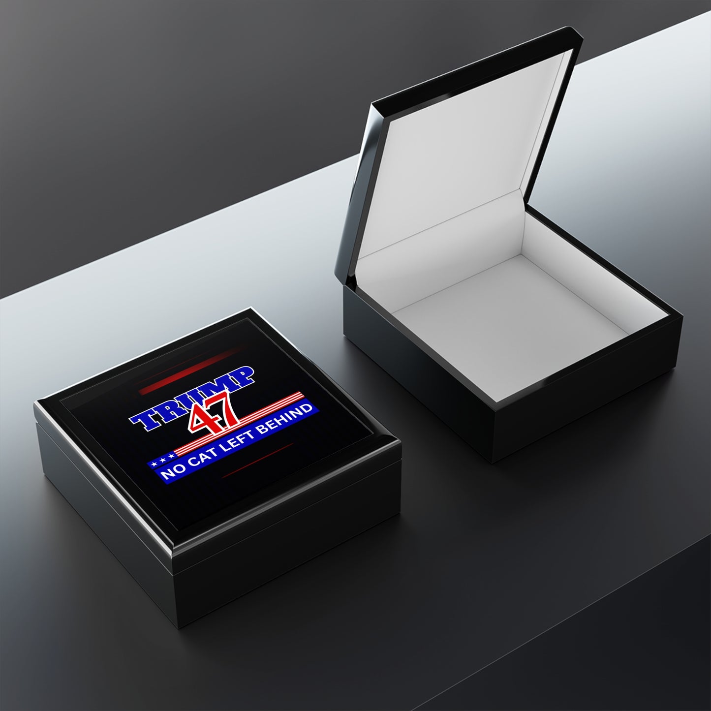 Trump 47 No Cat Left Behind Jewelry Box
