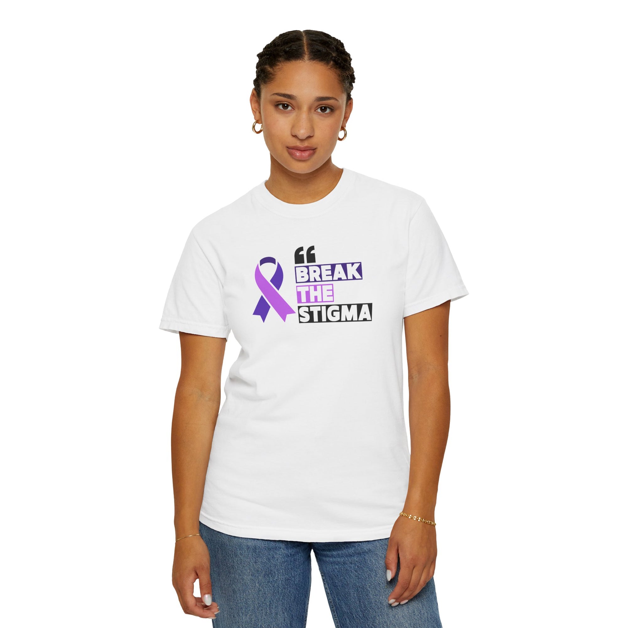 Break the Stigma Unisex Garment-Dyed T-Shirt for Epilepsy Awareness Tee