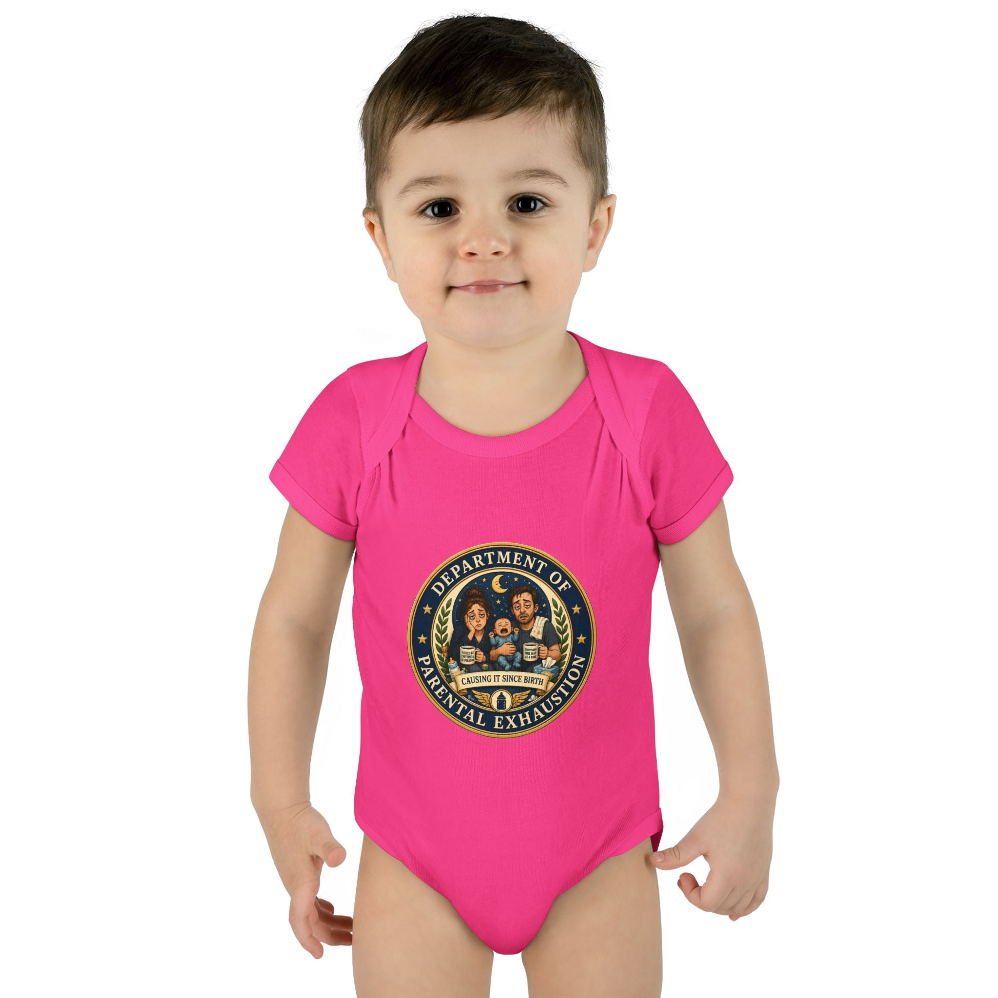 Department of Parental Exhaustion Infant Bodysuit