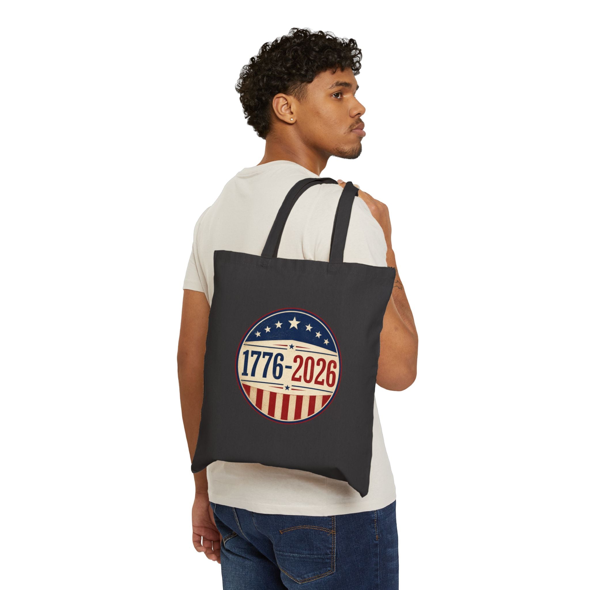 1776–2026 America Anniversary Canvas Tote Bag | Patriotic USA Carryall