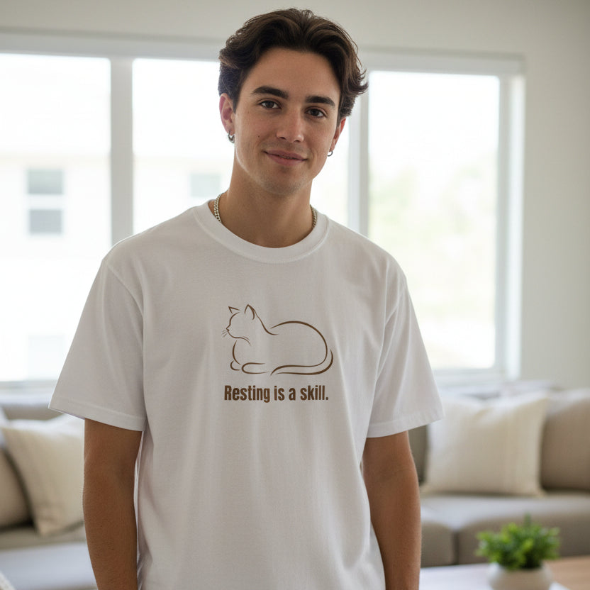 Resting Is a Skill Cat T-Shirt