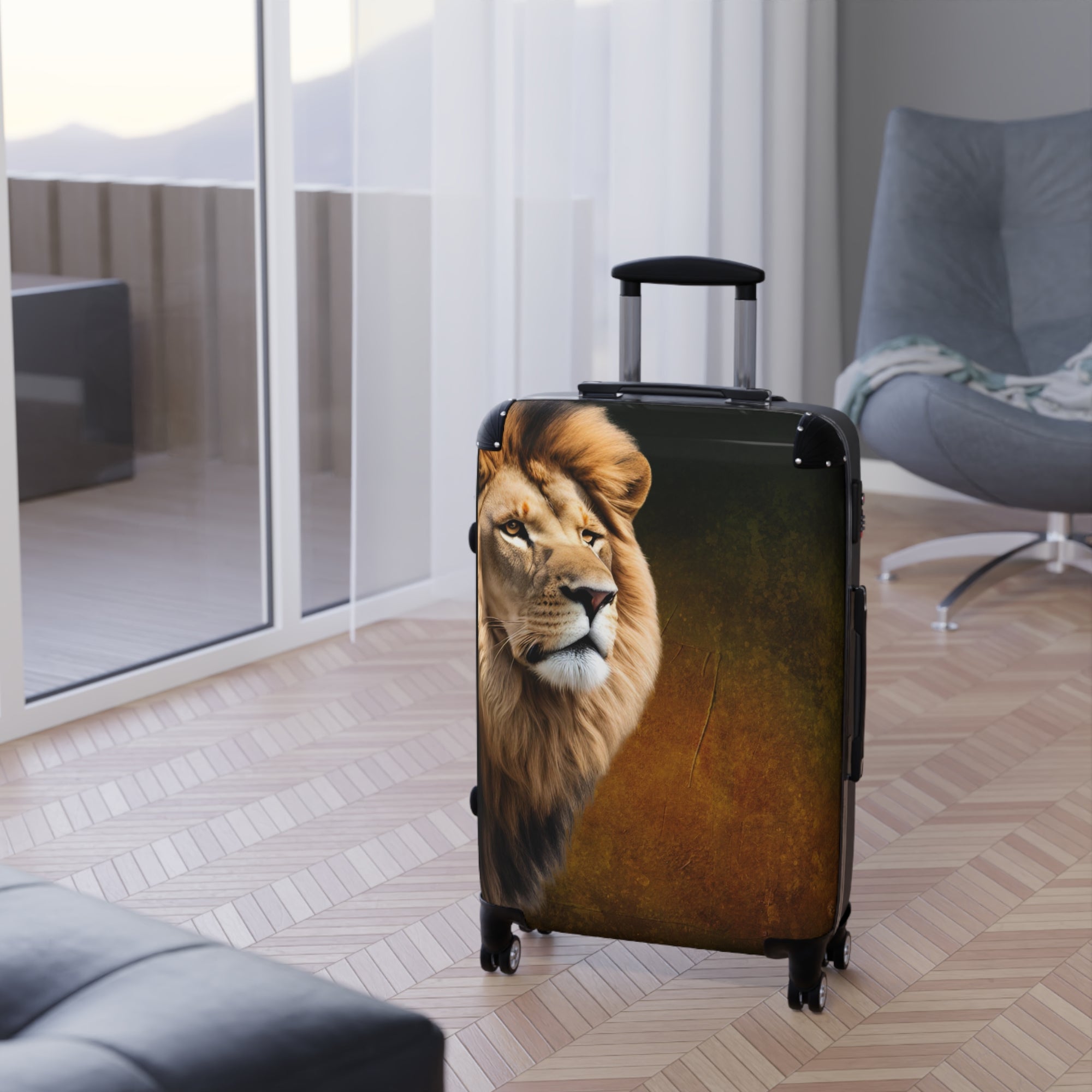 Travel Roaring Lion Suitcase - Stylish Luggage for Adventurers