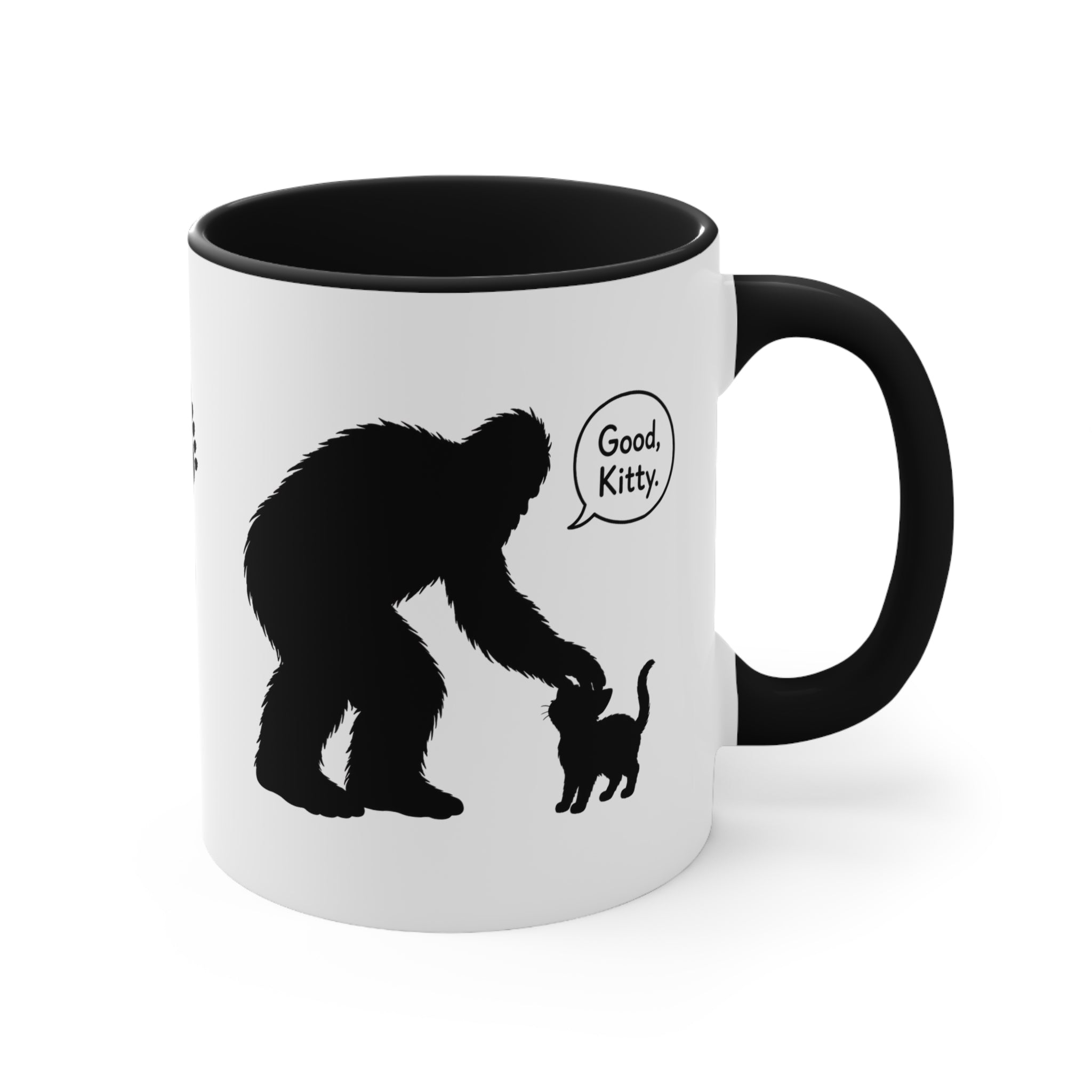 Sasquatch & Cat “Good, Kitty” Accent Mug