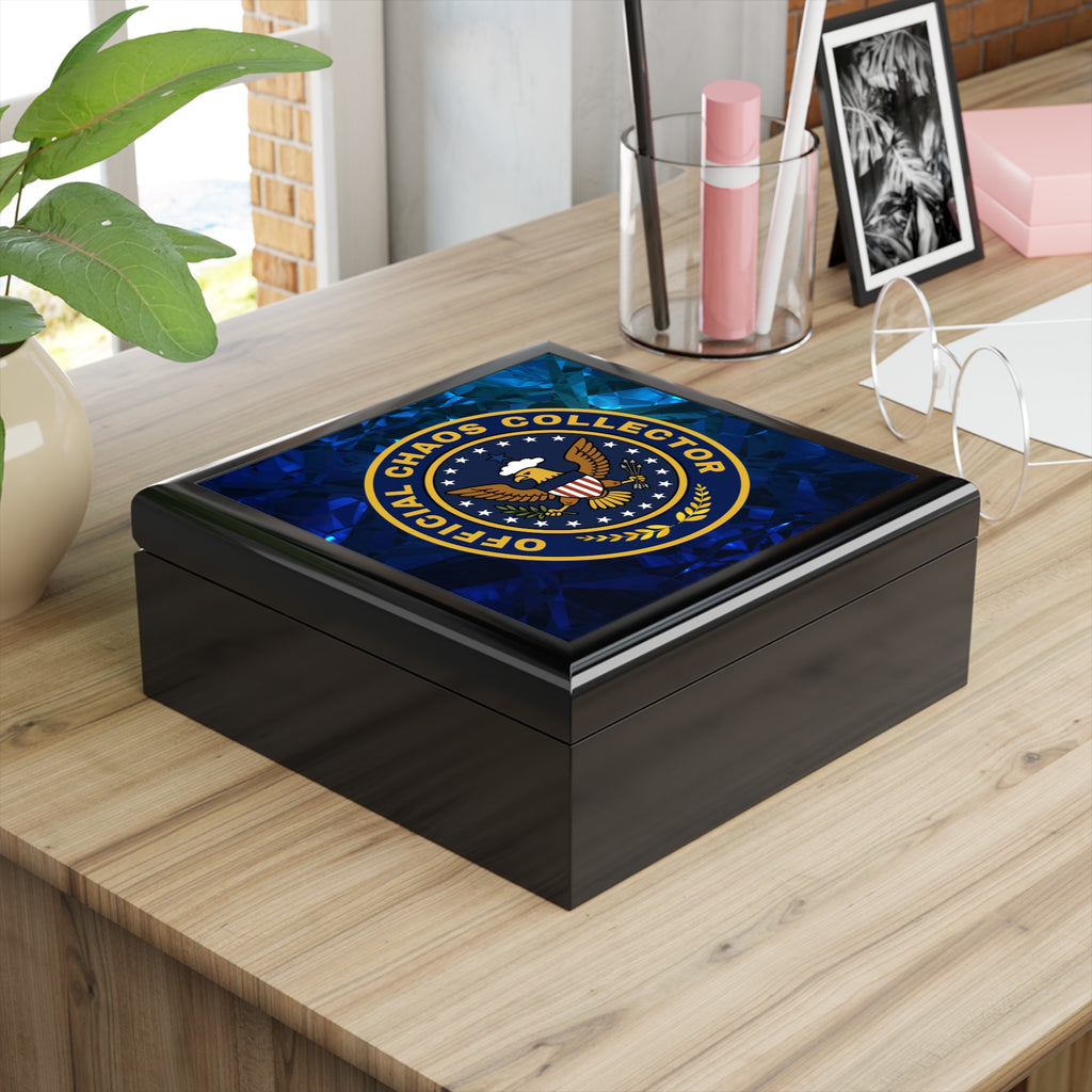 Blue Crystal Presidential Parody Jewelry Box