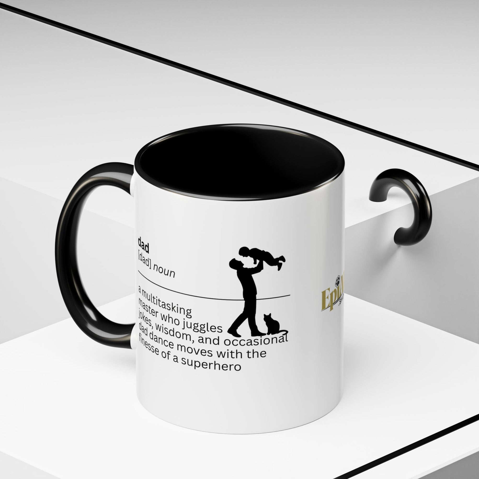 Dad Multitasking Accent Coffee Mug - Perfect Gift for Dads