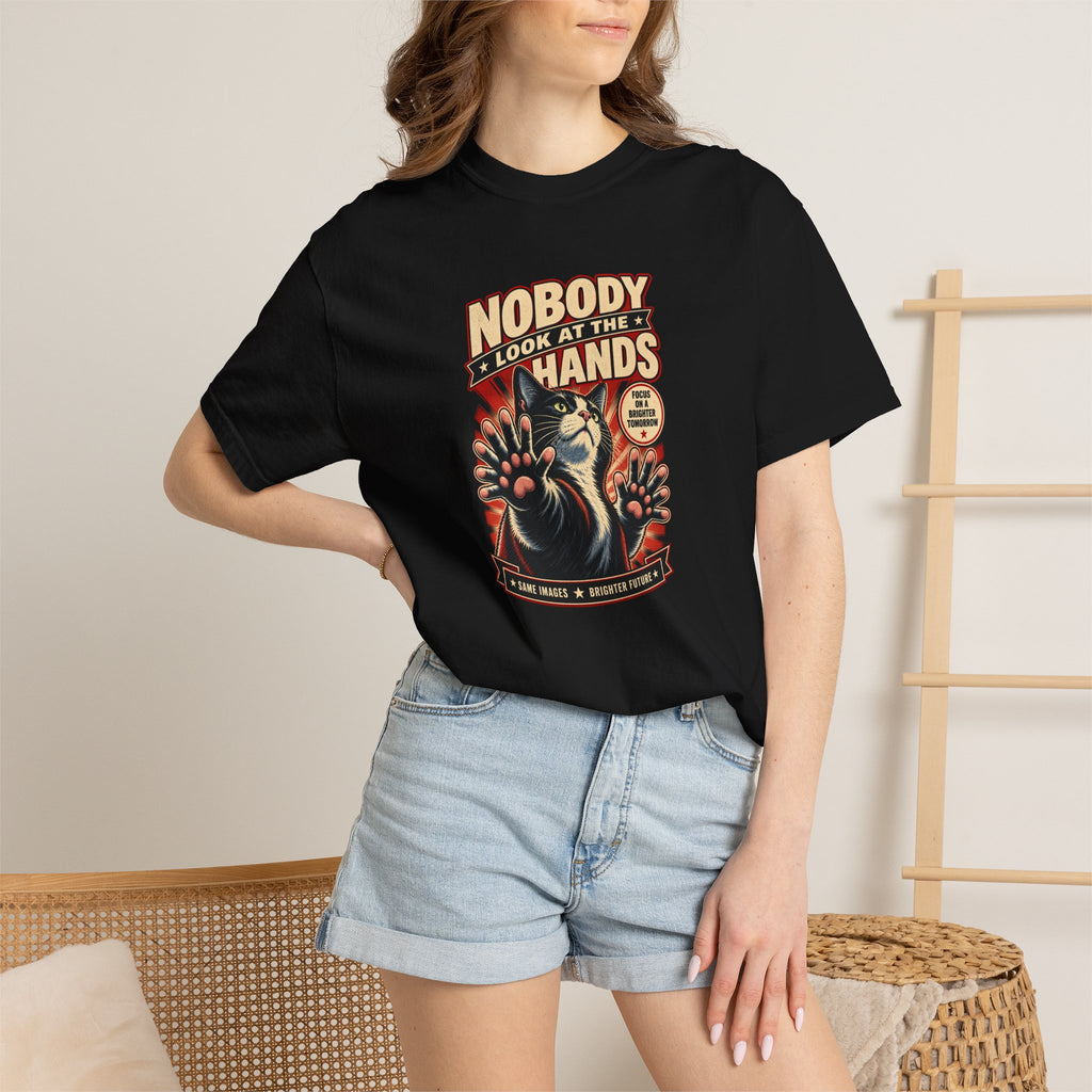 Nobody Look at the Hands AI Slop Comfort Colors T-Shirt