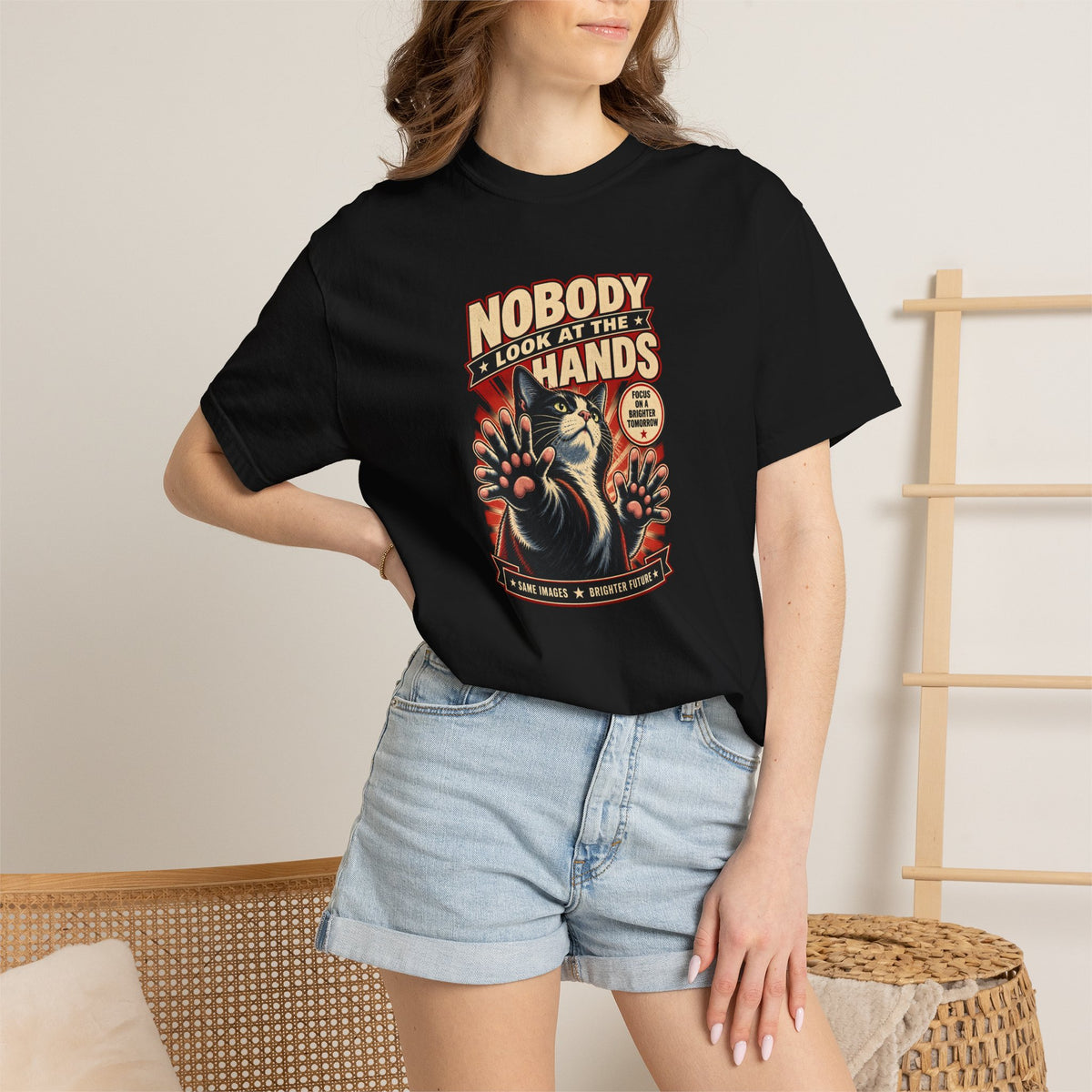 Nobody Look at the Hands AI Slop Comfort Colors T-Shirt