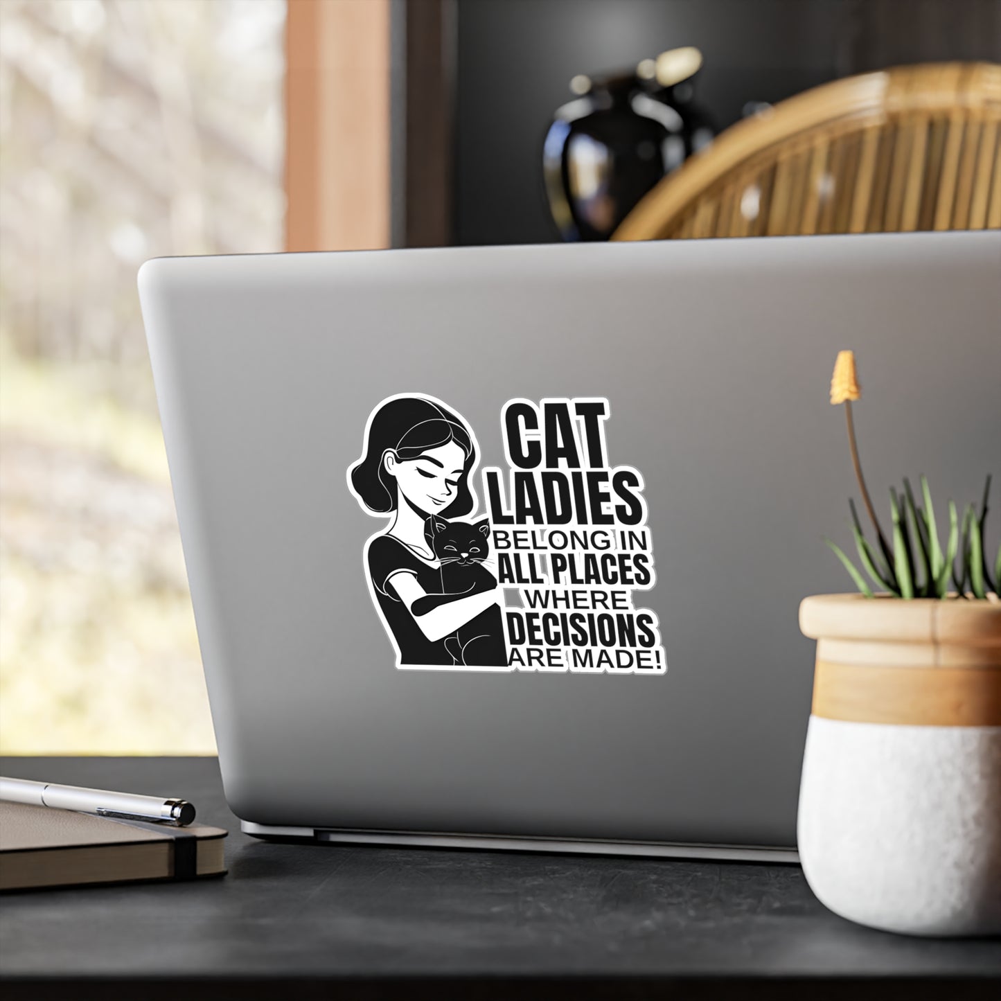 Cat Lady Vinyl Decal for Cat Lovers