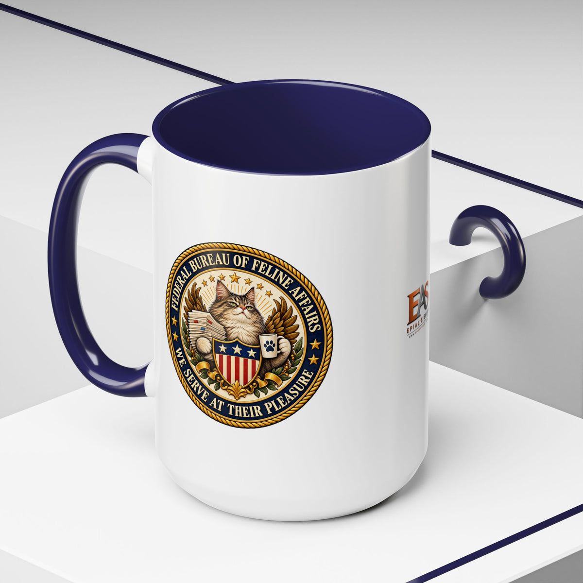 Federal Bureau of Feline Affairs Mug | Funny Cat Government Parody Coffee Cup | 11oz & 15oz