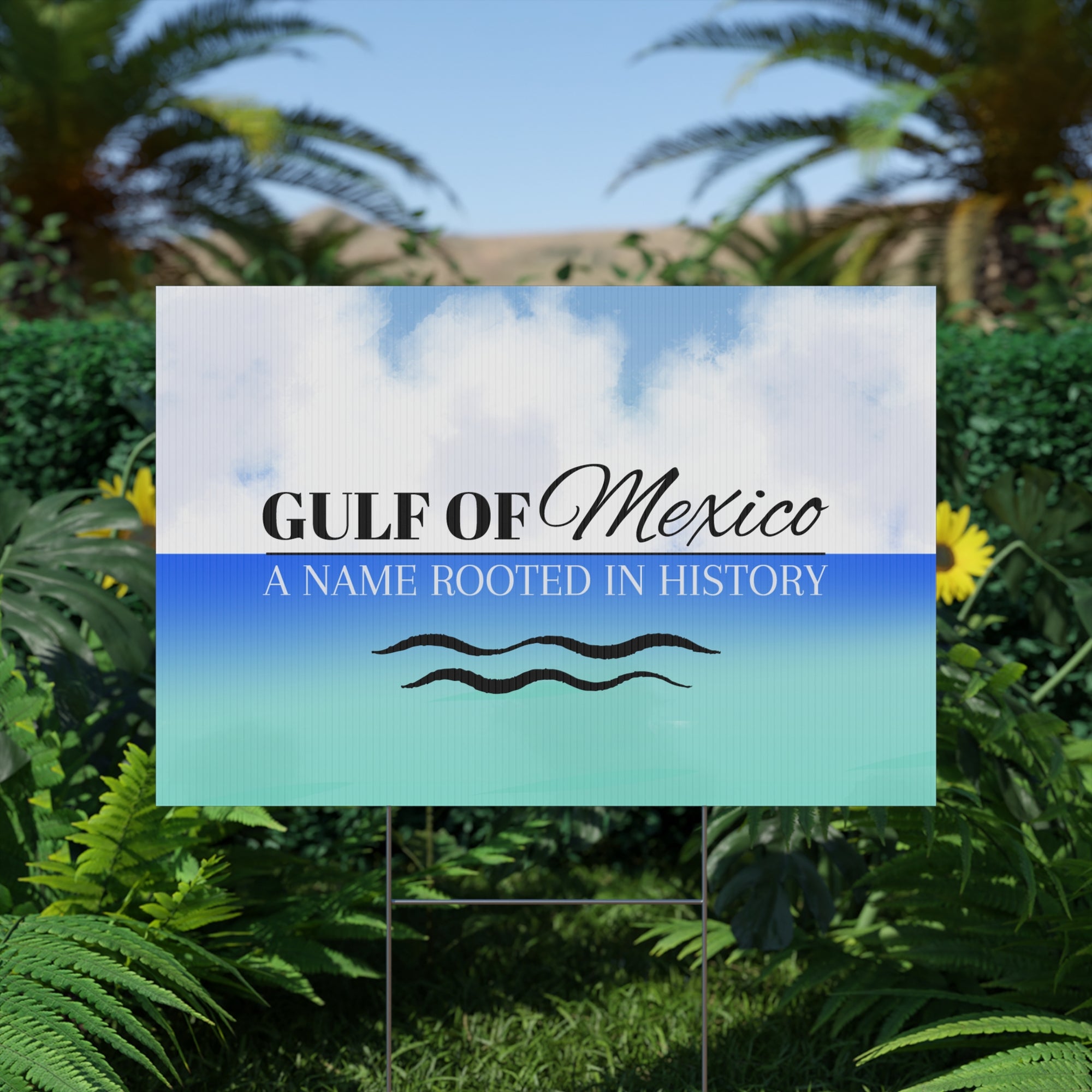 Gulf of Mexico Plastic Yard Sign