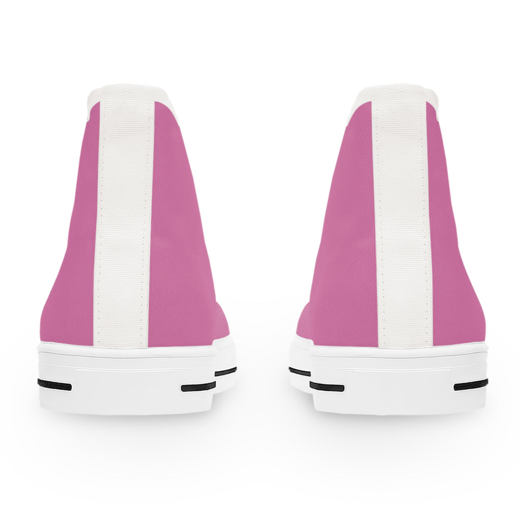 Pause & Play Women’s High-Top Sneakers | Epilepsy Awareness Edition (Pink & White)