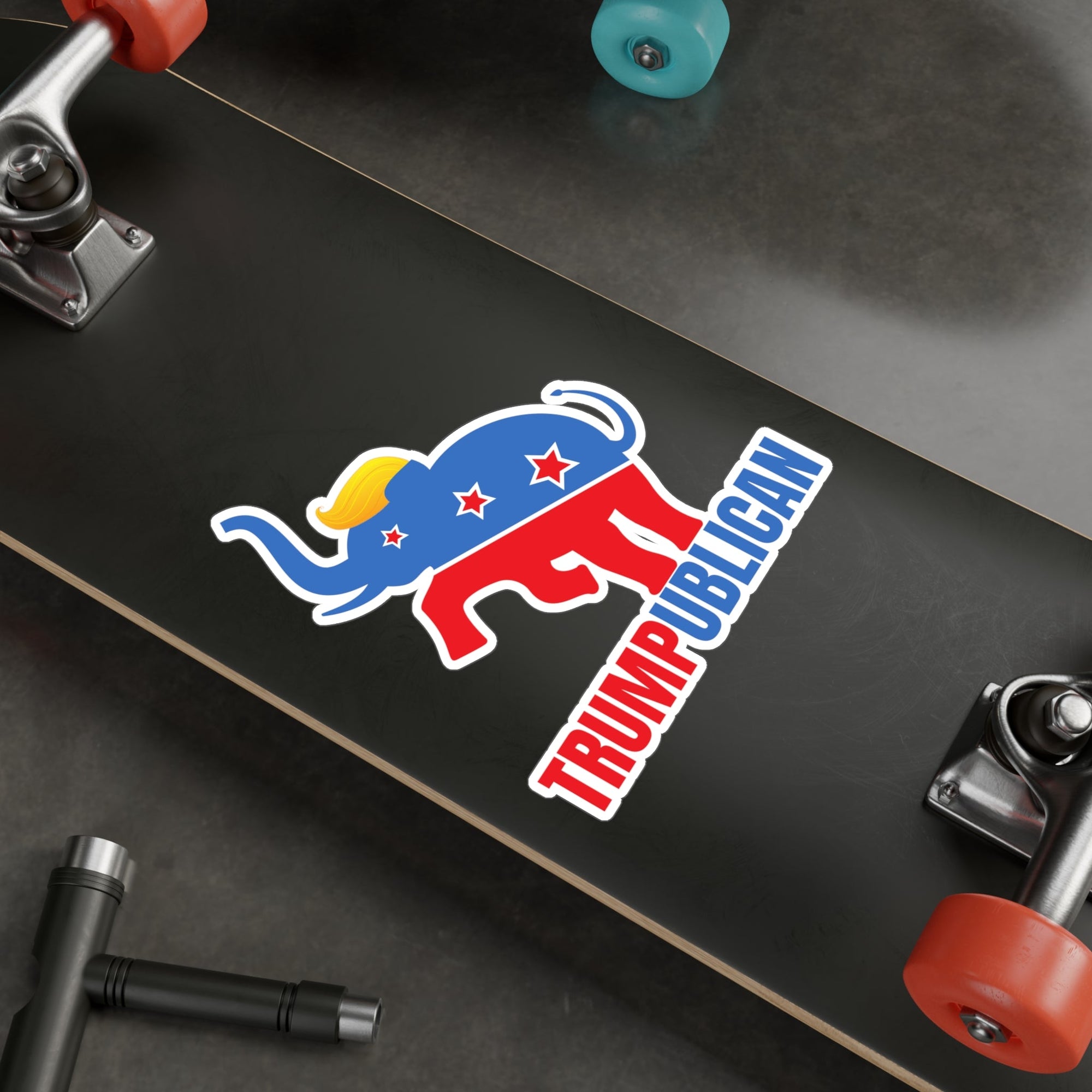 Trumpublican Elephant Vinyl Decal - Funny Political Sticker for Car, Laptop, or Home Printify