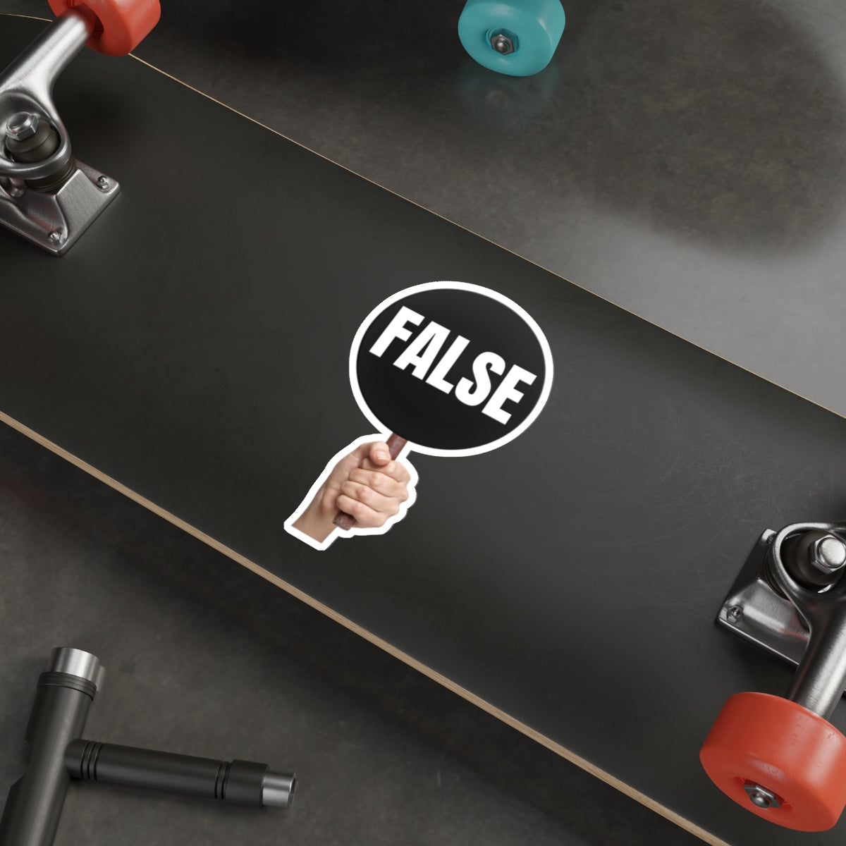 Bold 'False' Die-Cut Stickers for Democrats Printify