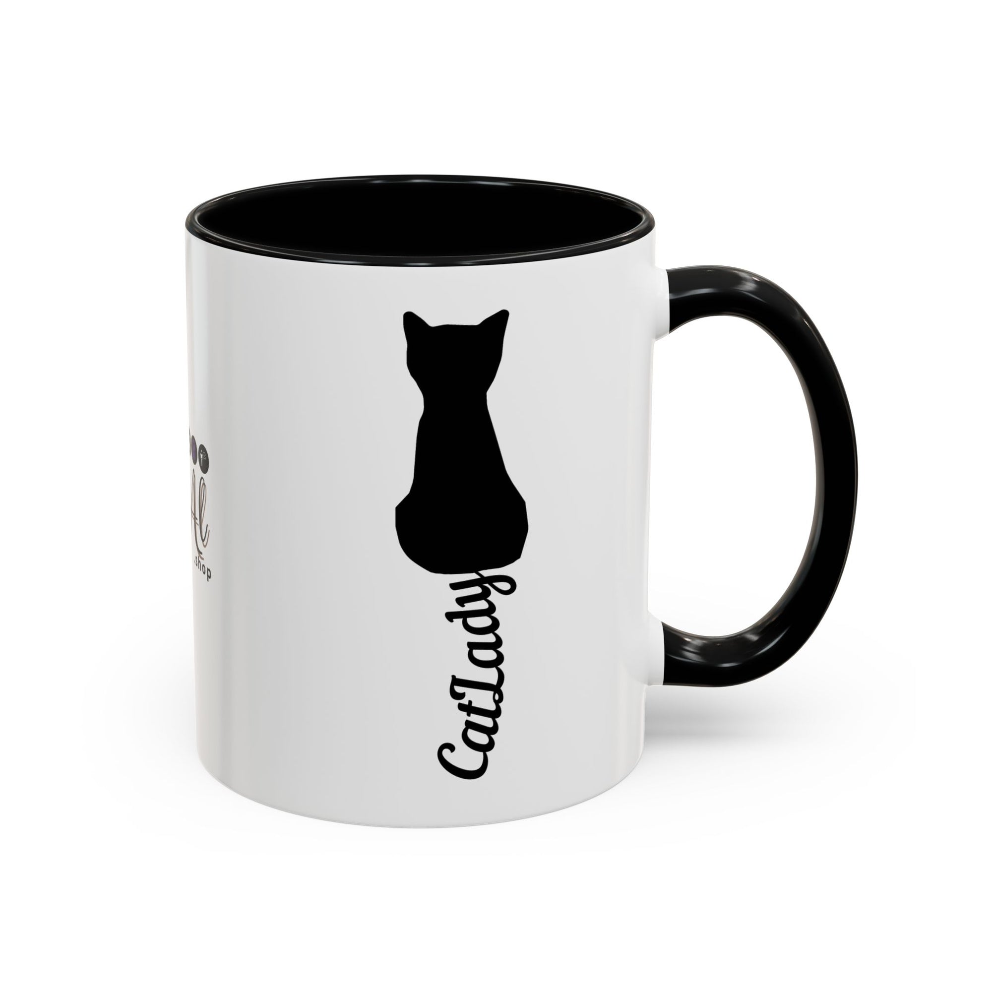 Cursive Tail Cat Lady Coffee Mug, Gift for Cat Lovers