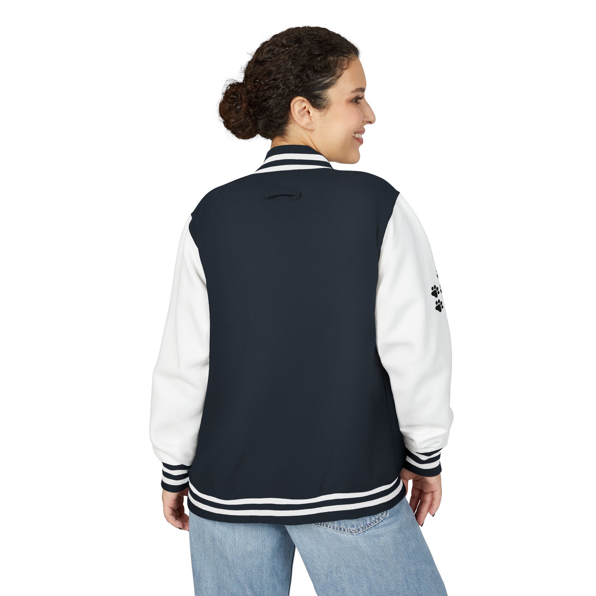 Cat Lady Extraordinaire Colorful Letterman Jacket