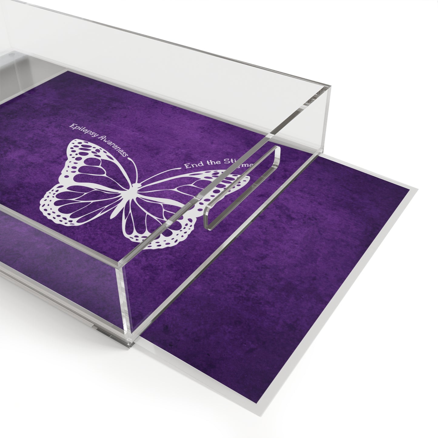 Epilepsy Awareness Butterfly Acrylic Serving Tray