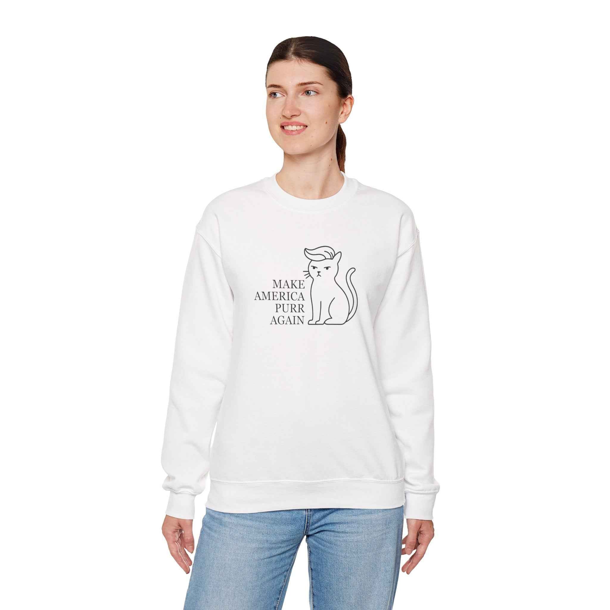 “Make America Purr Again” Parody Cat Sweatshirt