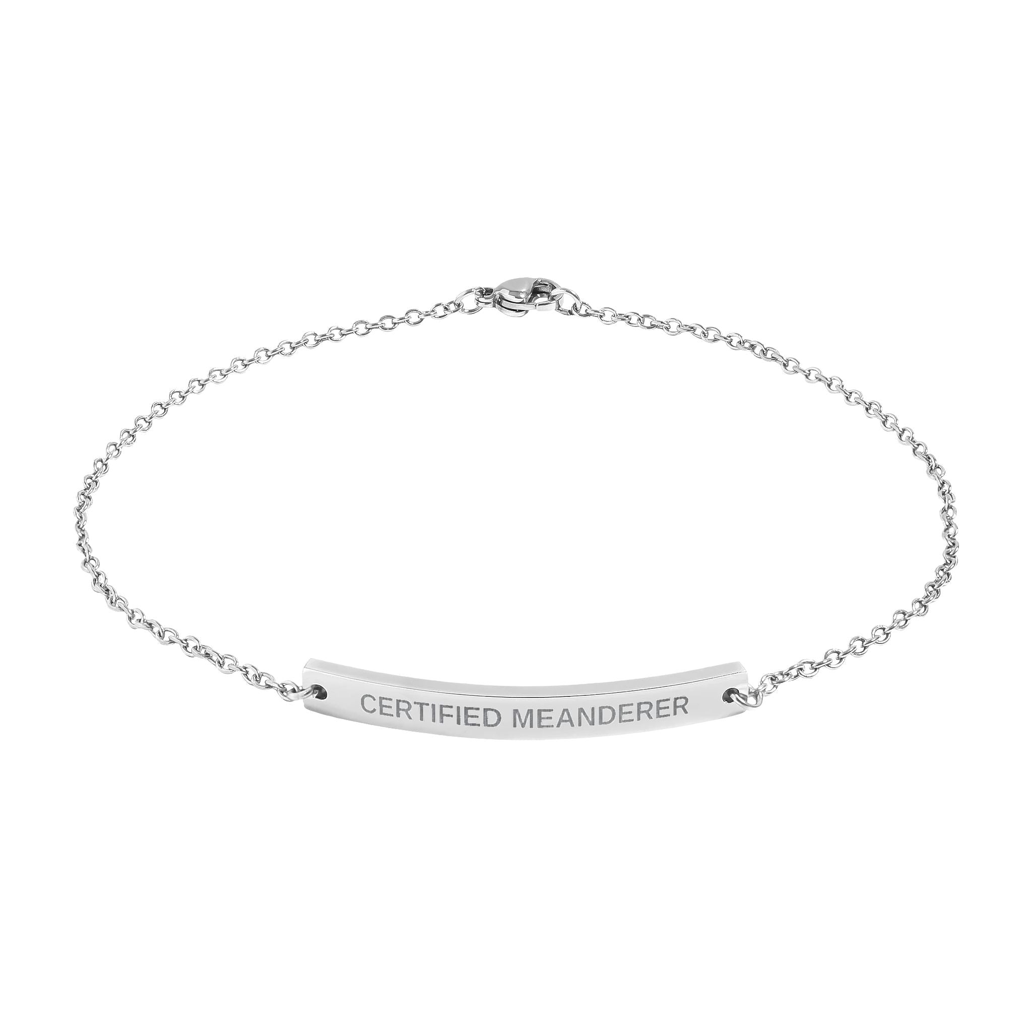 Certified Meanderer Anklet | Official Walking Club Anklet