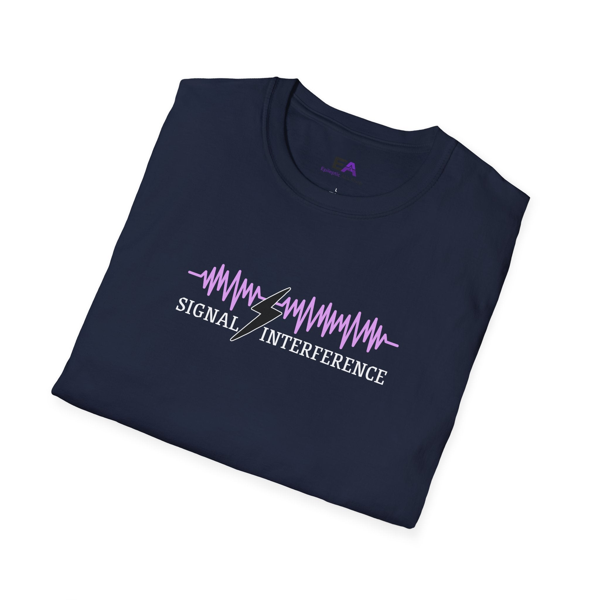 Signal Interference Women’s Tee – Minimalist Waveform Graphic T-Shirt