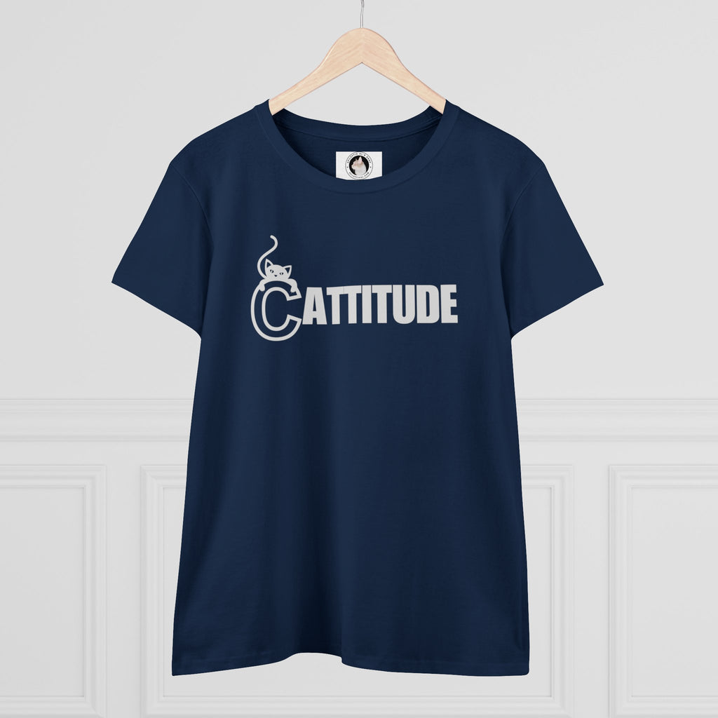 Cattitude Women's Midweight Cotton Tee - T - Shirt - Epileptic Al’s Shop
