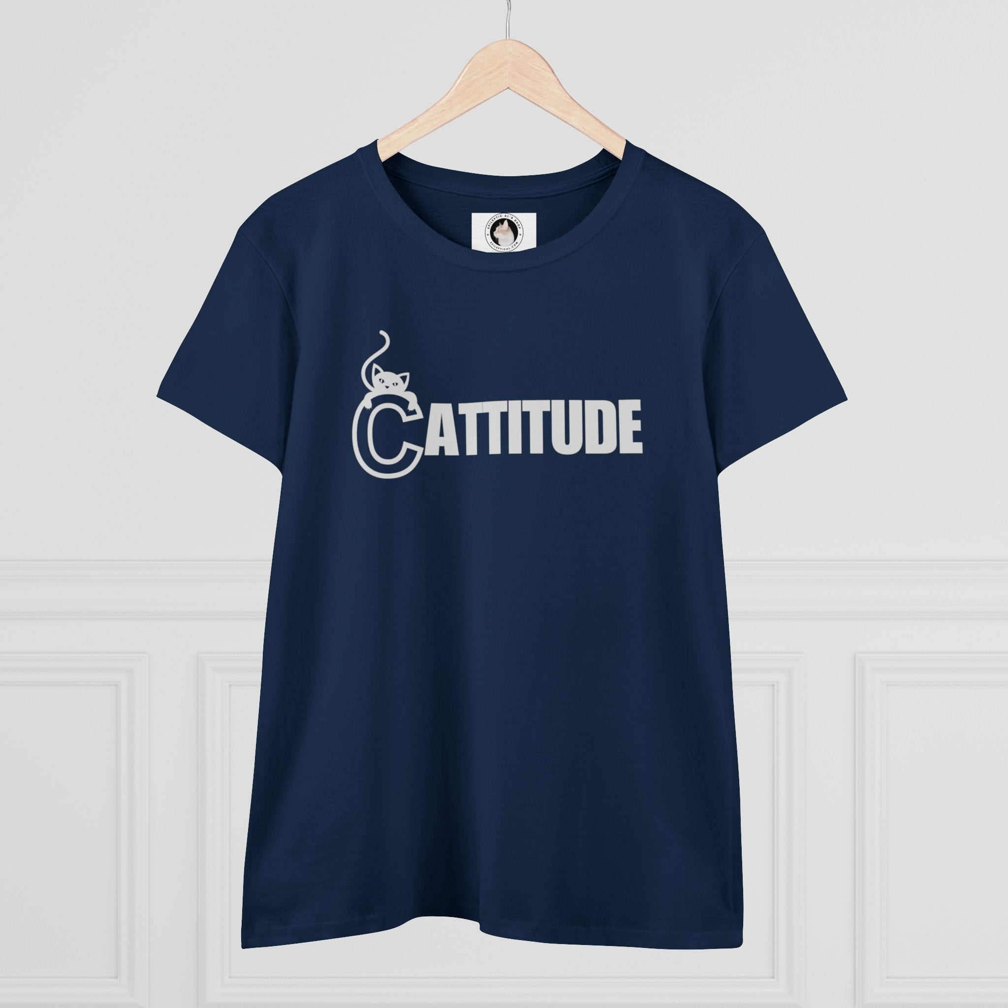 Cattitude Women's Midweight Cotton Tee - T - Shirt - Epileptic Al’s Shop