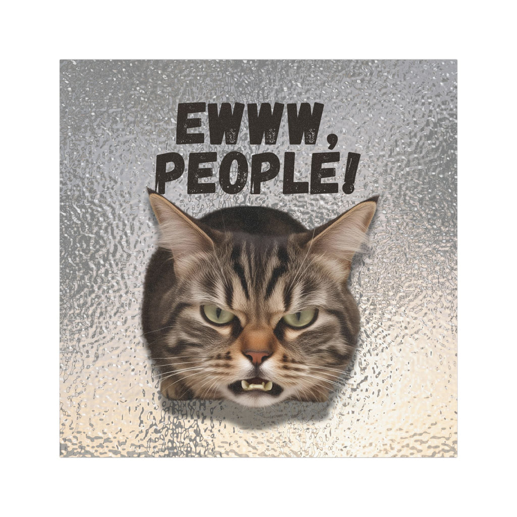 Funny Cat Car Magnet - 'Ewww, people!'