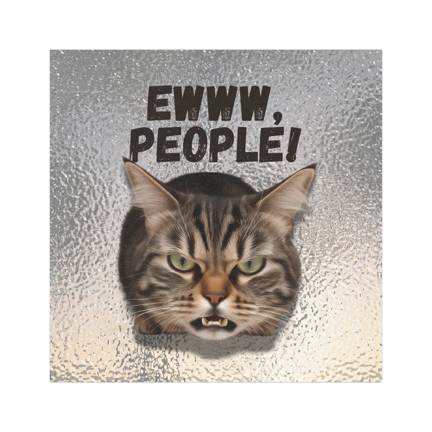 Funny Cat Car Magnet - 'Ewww, people!'