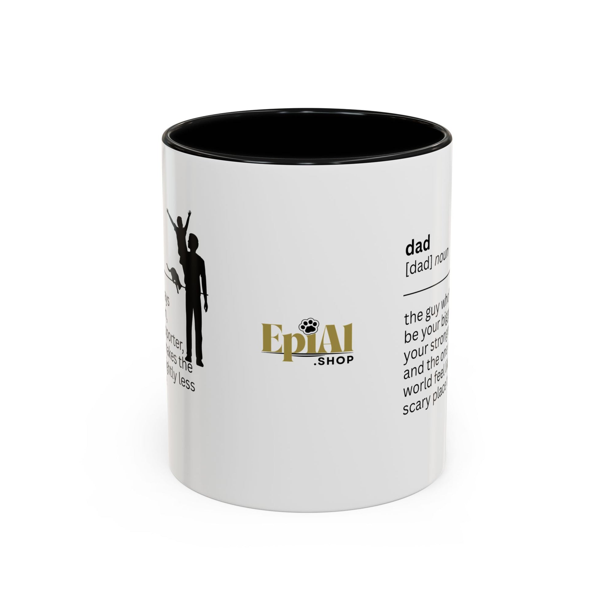 Dad Biggest Fan Accent Coffee Mug - Perfect Gift for Dads