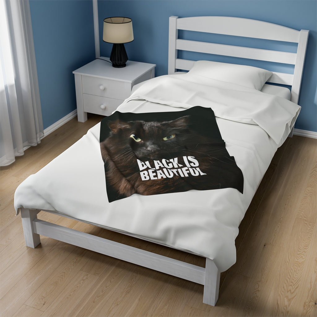 Black is Beautiful Velveteen Plush Blanket
