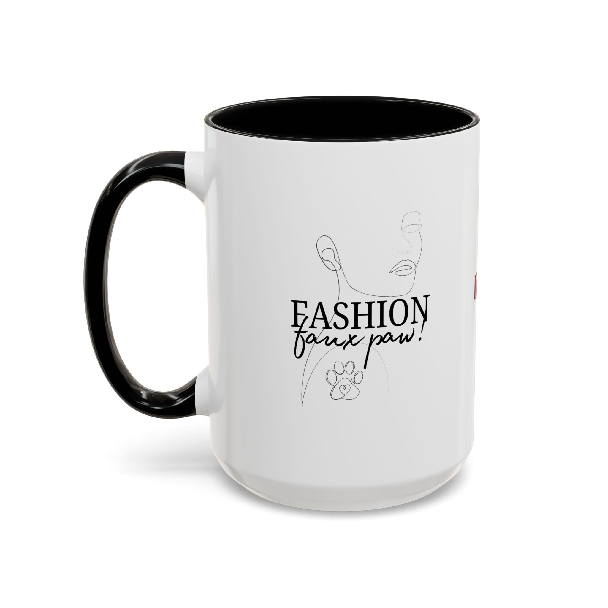 Photo depicting the ​Fashion Faux Paw Accent Coffee Mug (11, 15oz) from EpiAl's Shop.