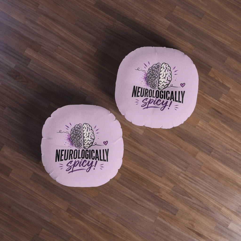 Neurologically Spicy Epilepsy Awareness Round Floor Pillow (Lavender)