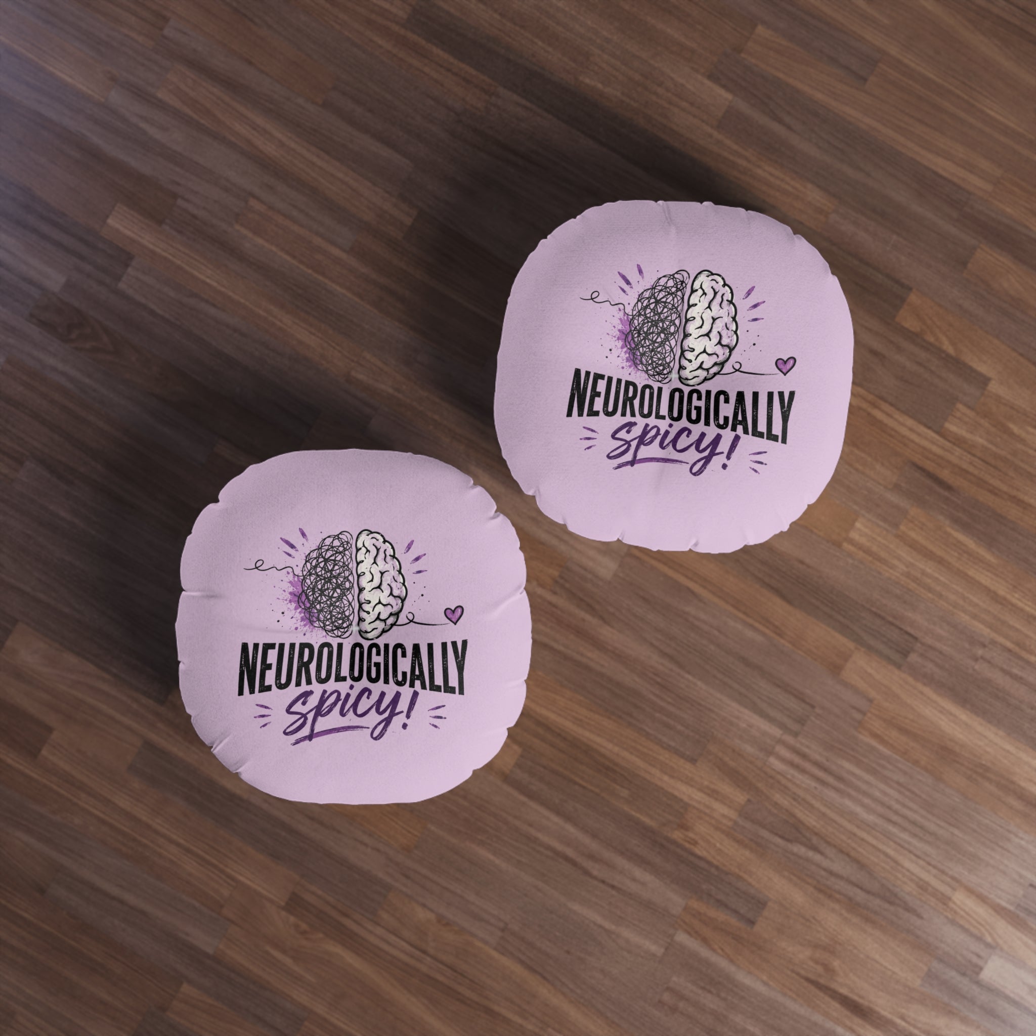 Neurologically Spicy Epilepsy Awareness Round Floor Pillow (Lavender)