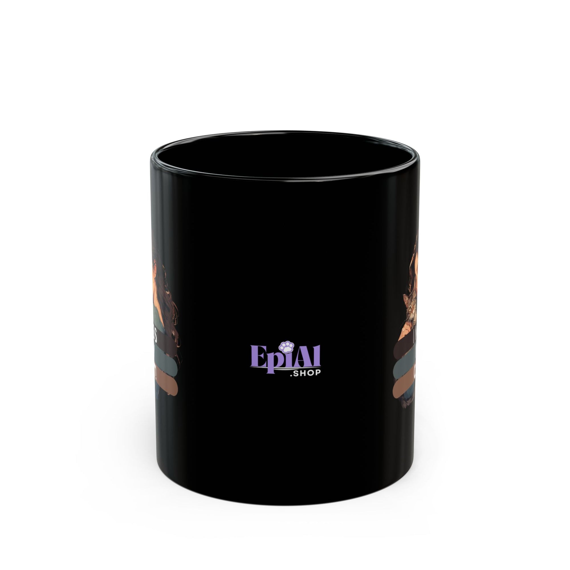 I Miss My Cat Black Mug