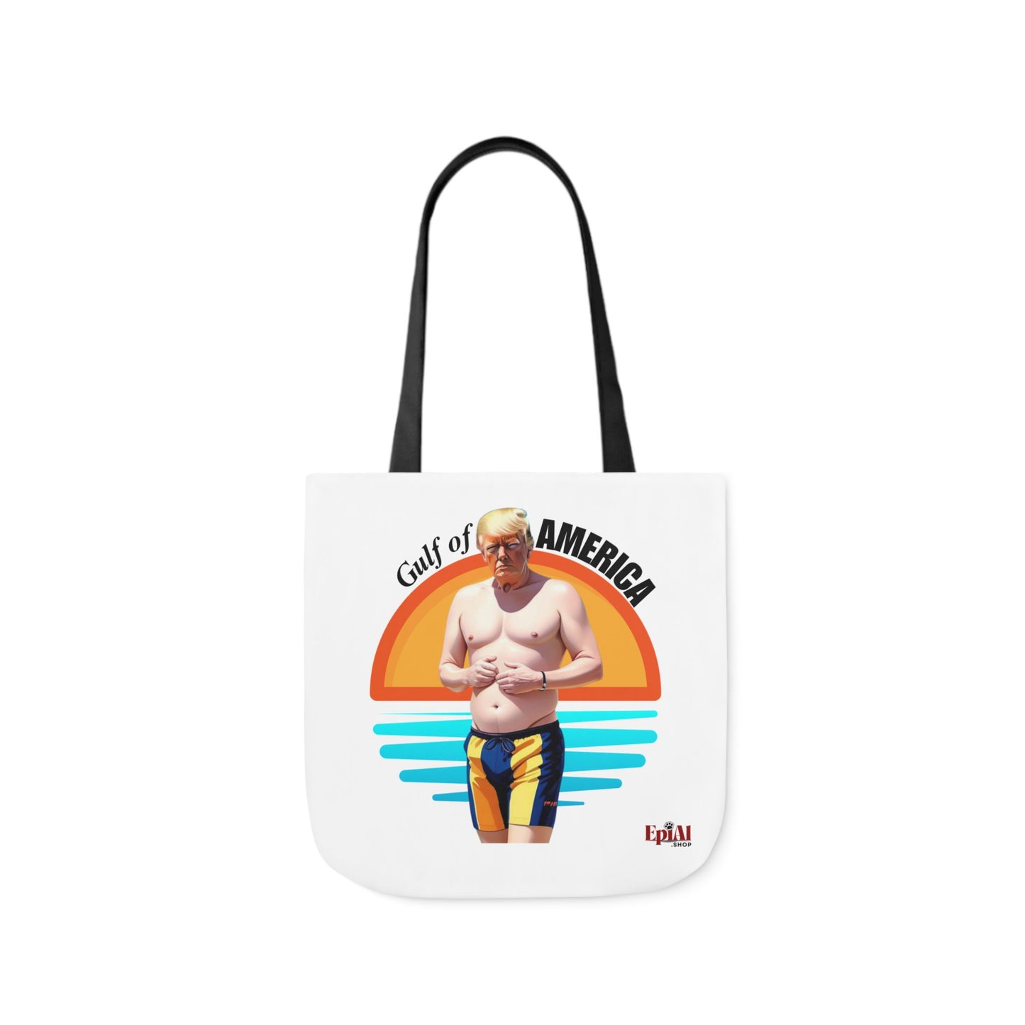 Gulf of America Canvas Tote Bag with 4-Color Straps - Fun Beach Accessory